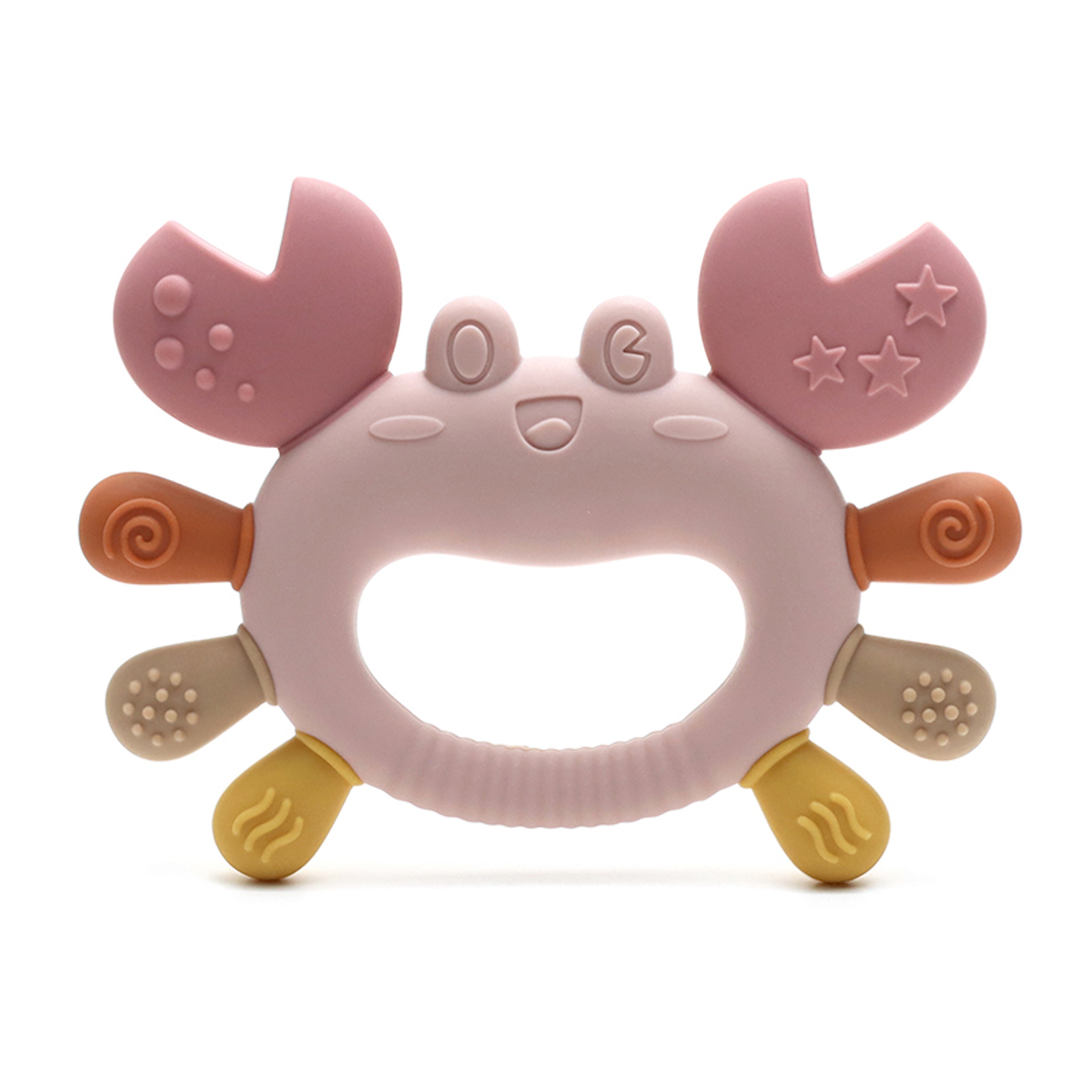 BPAFree CrabShaped Baby Teether Silicone Chillable Infant Teething Toy For Sore Gums 6