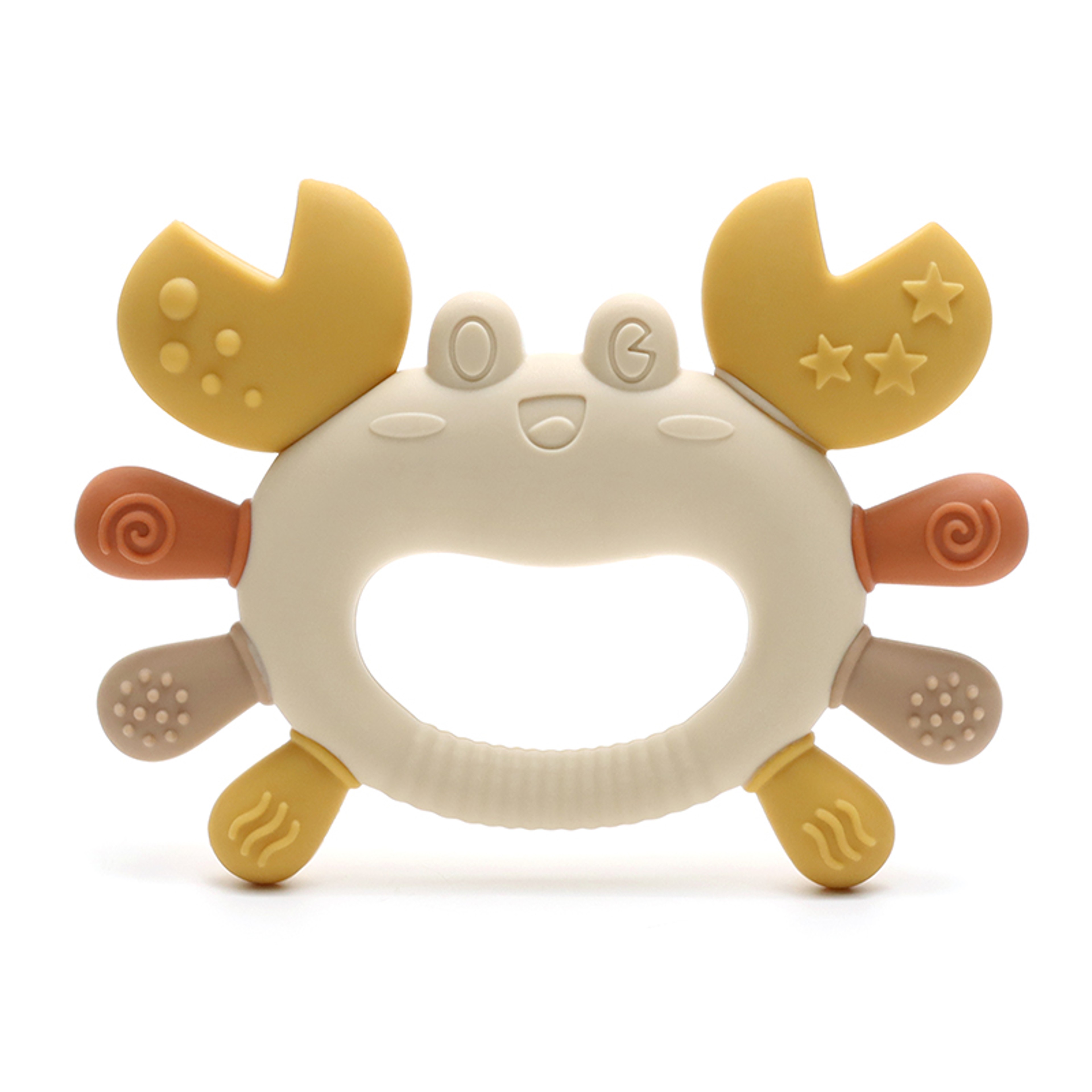 BPAFree CrabShaped Baby Teether Silicone Chillable Infant Teething Toy For Sore Gums 7