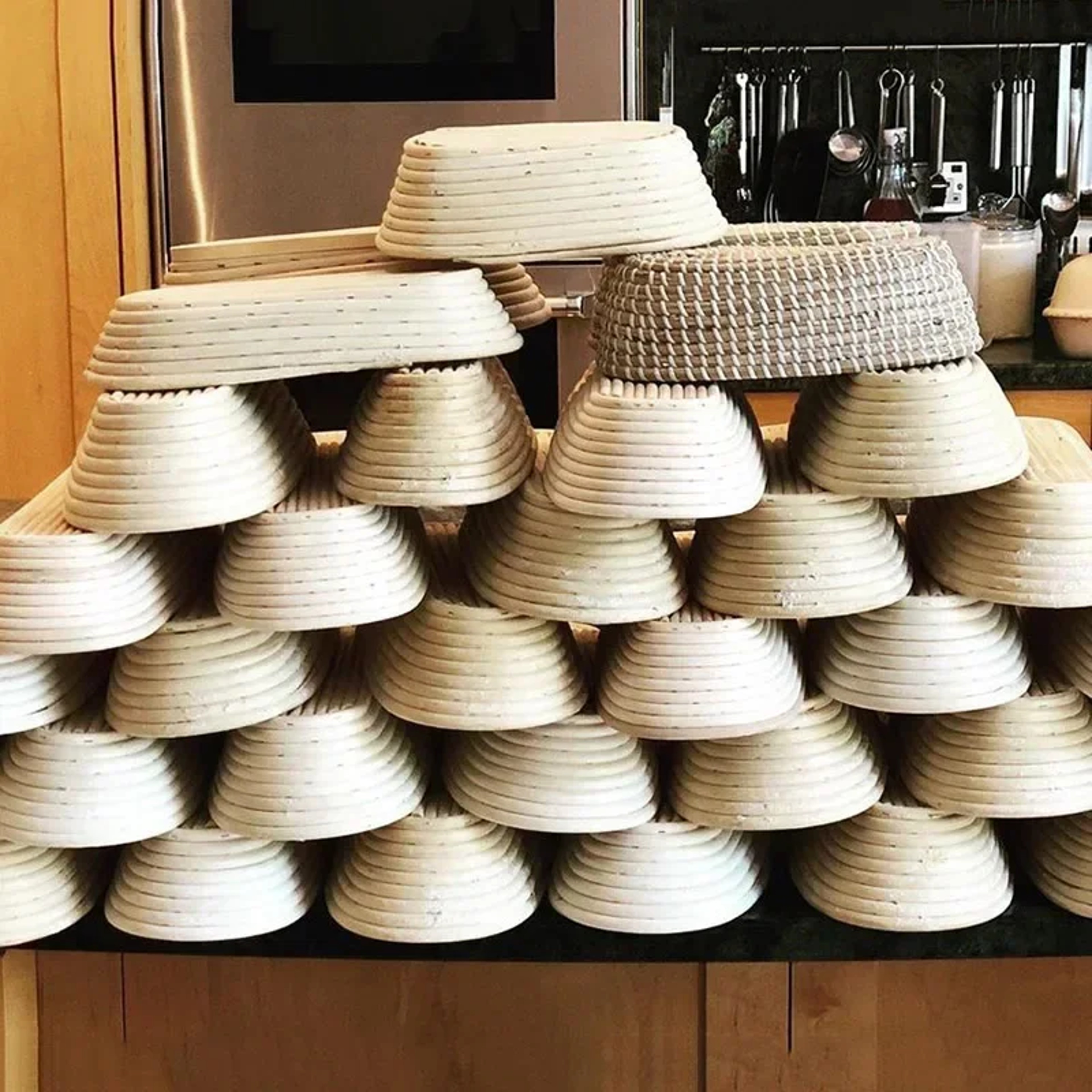 Oval Rattan Proofing Basket For Bread Sourdough Dough Fermentation Wicker Basket 2