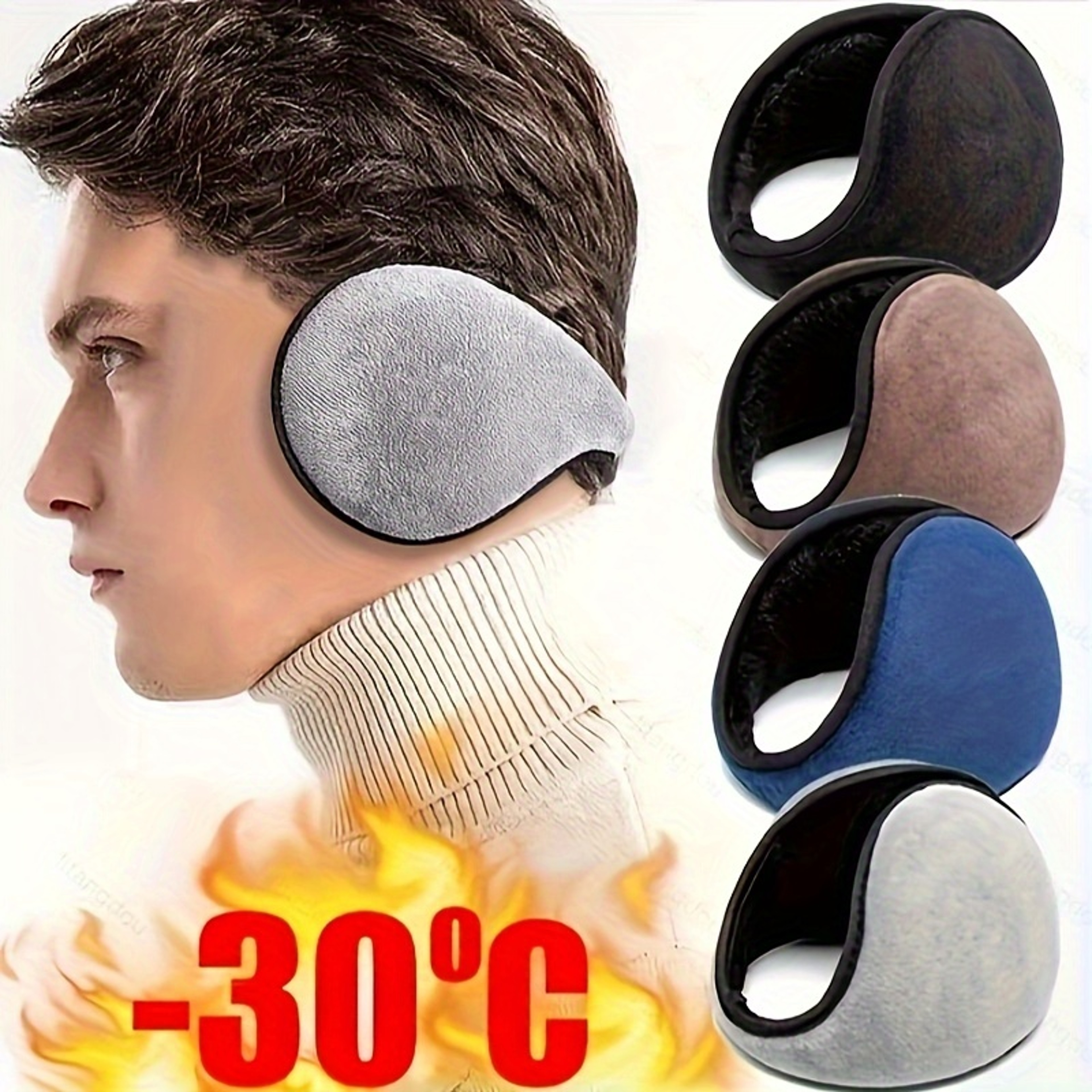 Cute Autumn And Winter Pearl Earmuffs Unisex Comfortable Warmers Imitation Rabbit Plush Ear Muff Wh 1