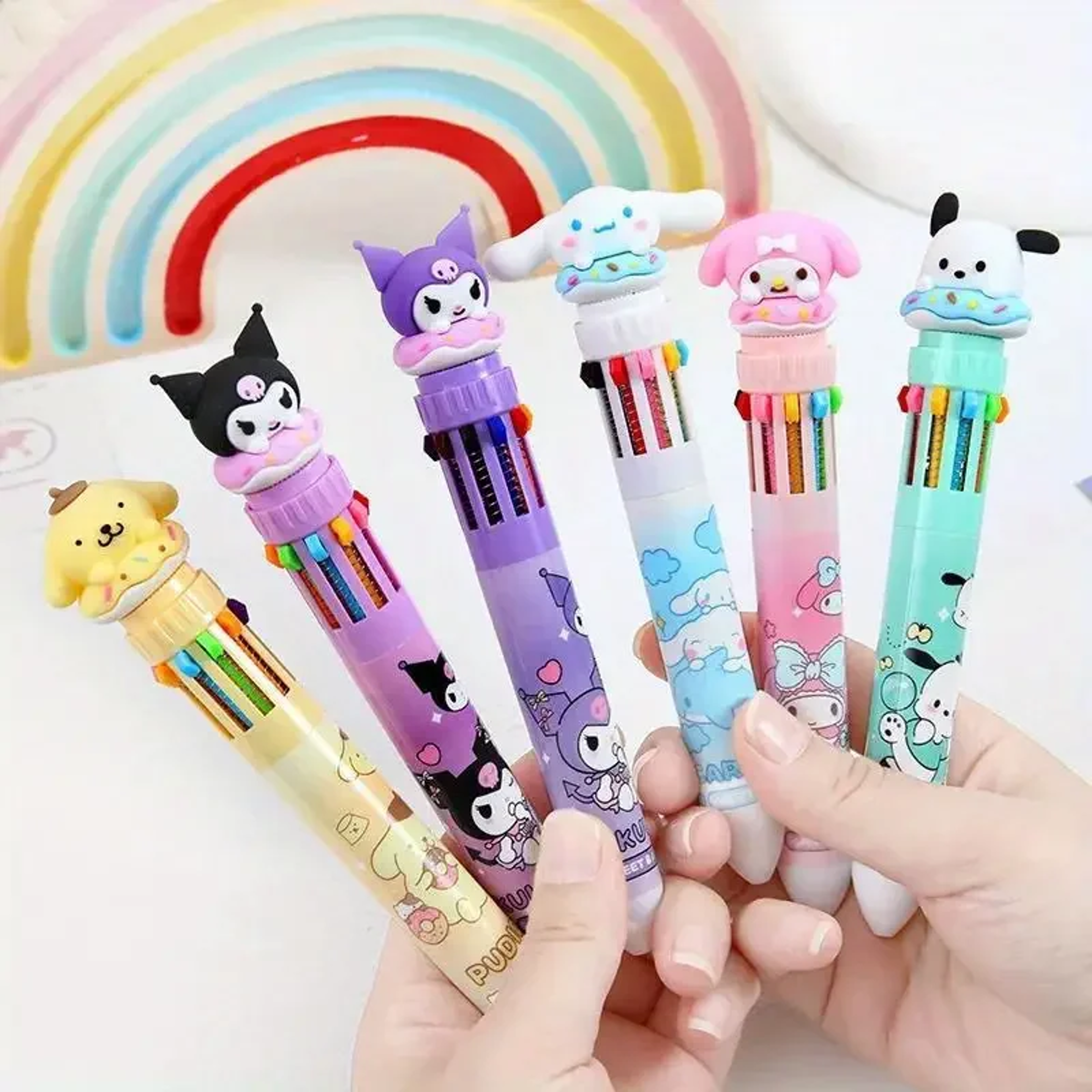 Hello Kitty Kuromi Cinnamoroll Sanrio Cartoon Ballpoint Pen For School Stationery 4