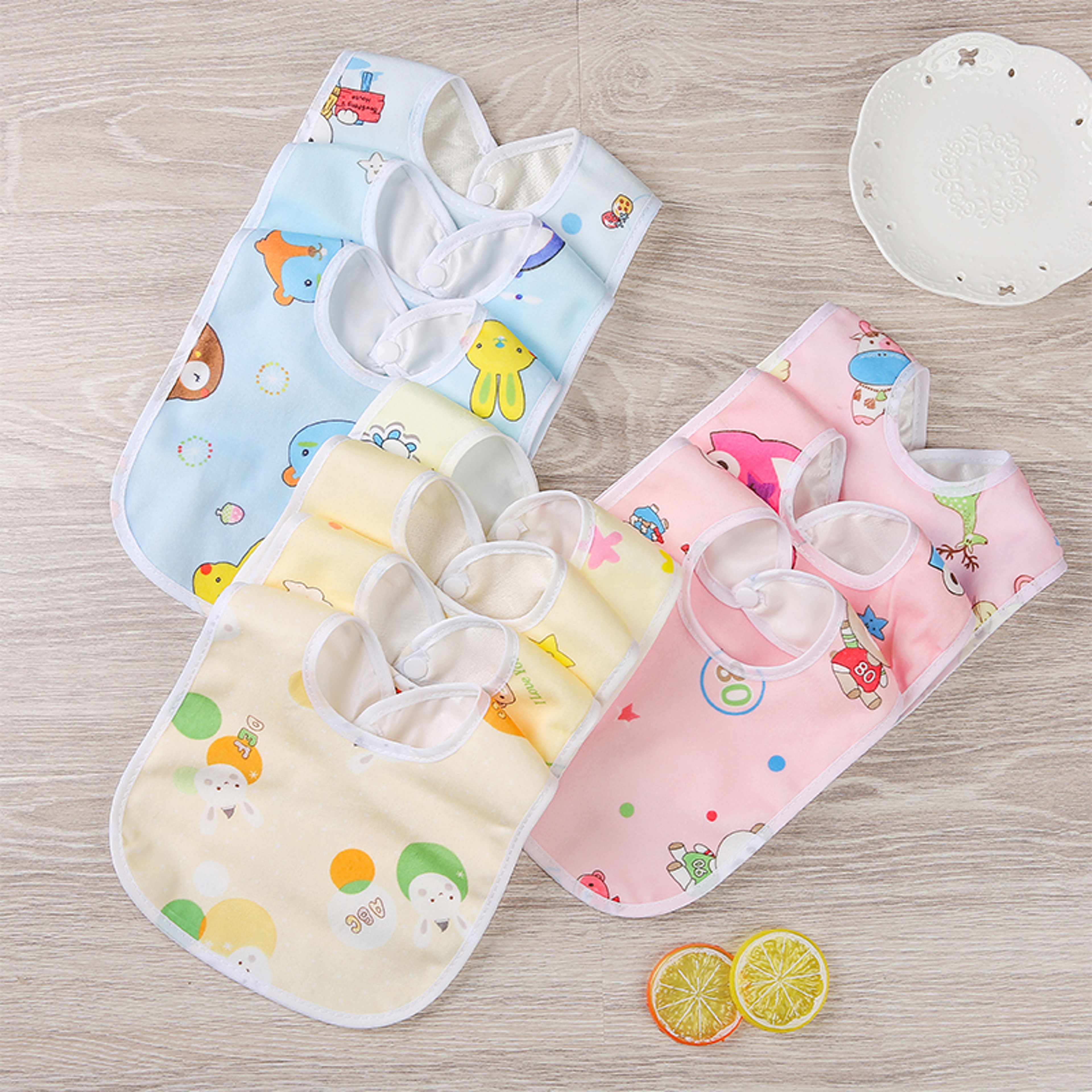 Waterproof Bib Children Baby Bibs Cotton Kids Toddler Scarf Feeding Clothes Protection Newborns Boy 0