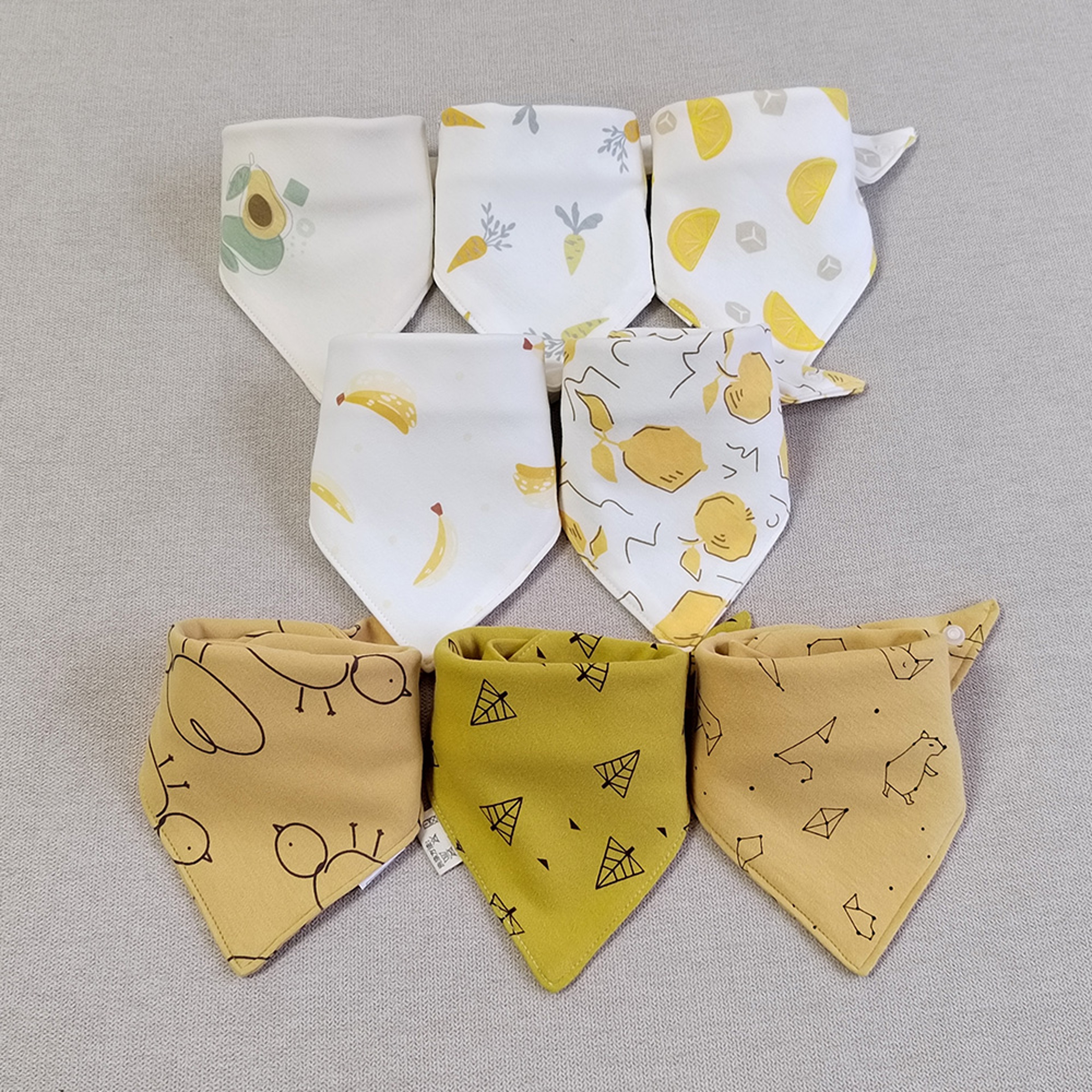 Infant Feeding Slabber, Baby Bibs Burp Cloths Cotton Triangle, Double Layer Teething Saliva Towel Newborn Stuff – view 2