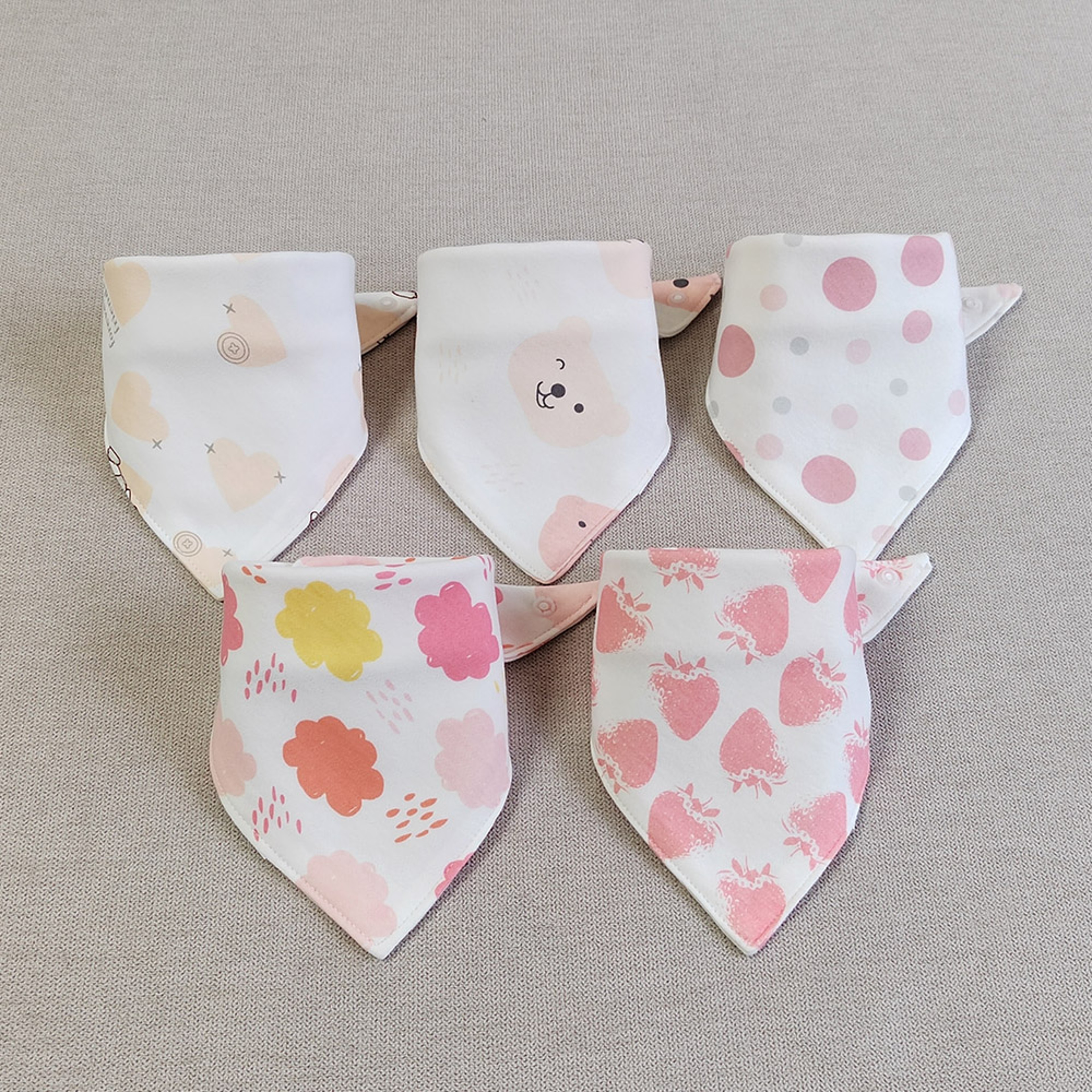 Infant Feeding Slabber, Baby Bibs Burp Cloths Cotton Triangle, Double Layer Teething Saliva Towel Newborn Stuff – view 6