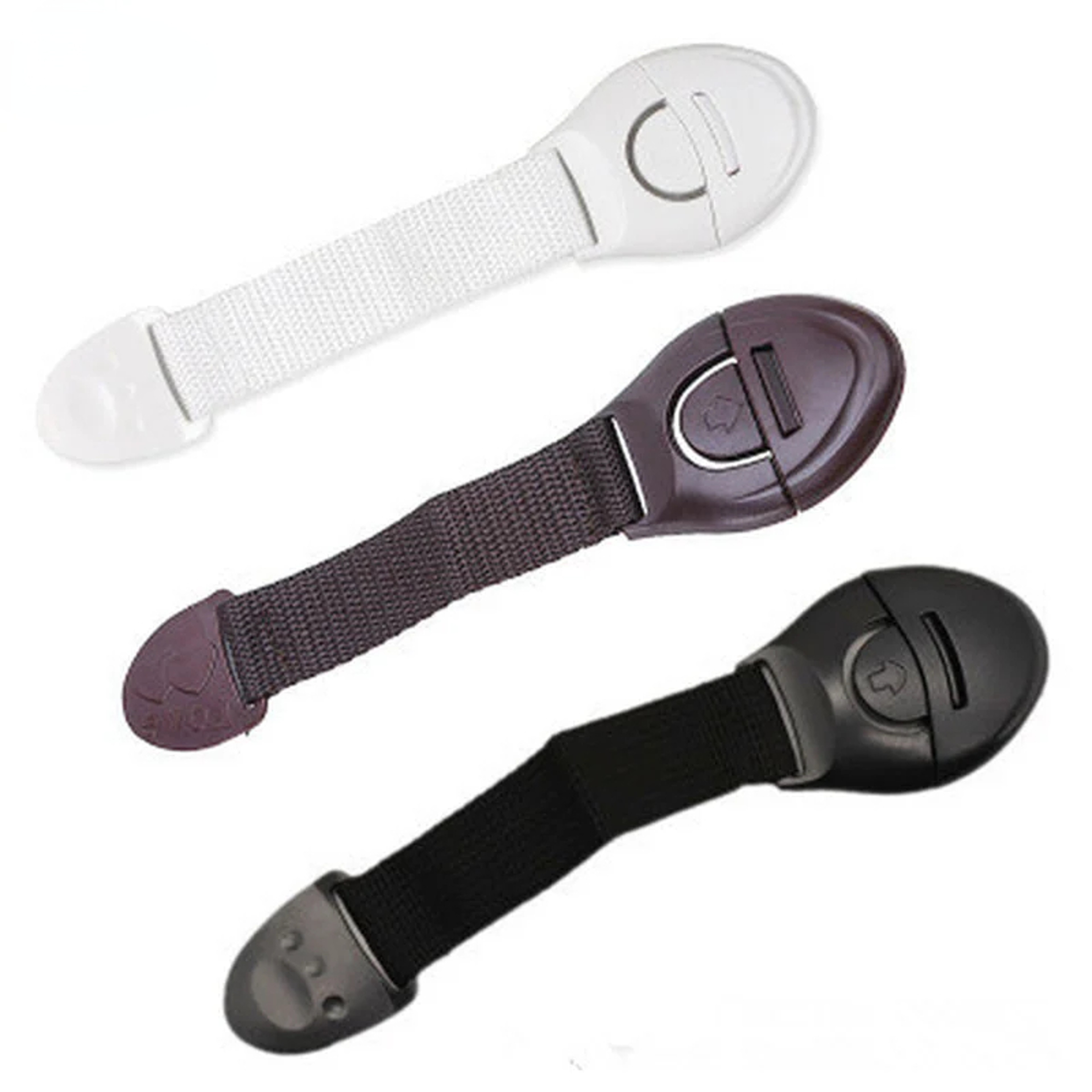 Child Toddler Safety Lock for Kids, Coffee, White, Black Drawer Refrigerator Lock – view 1