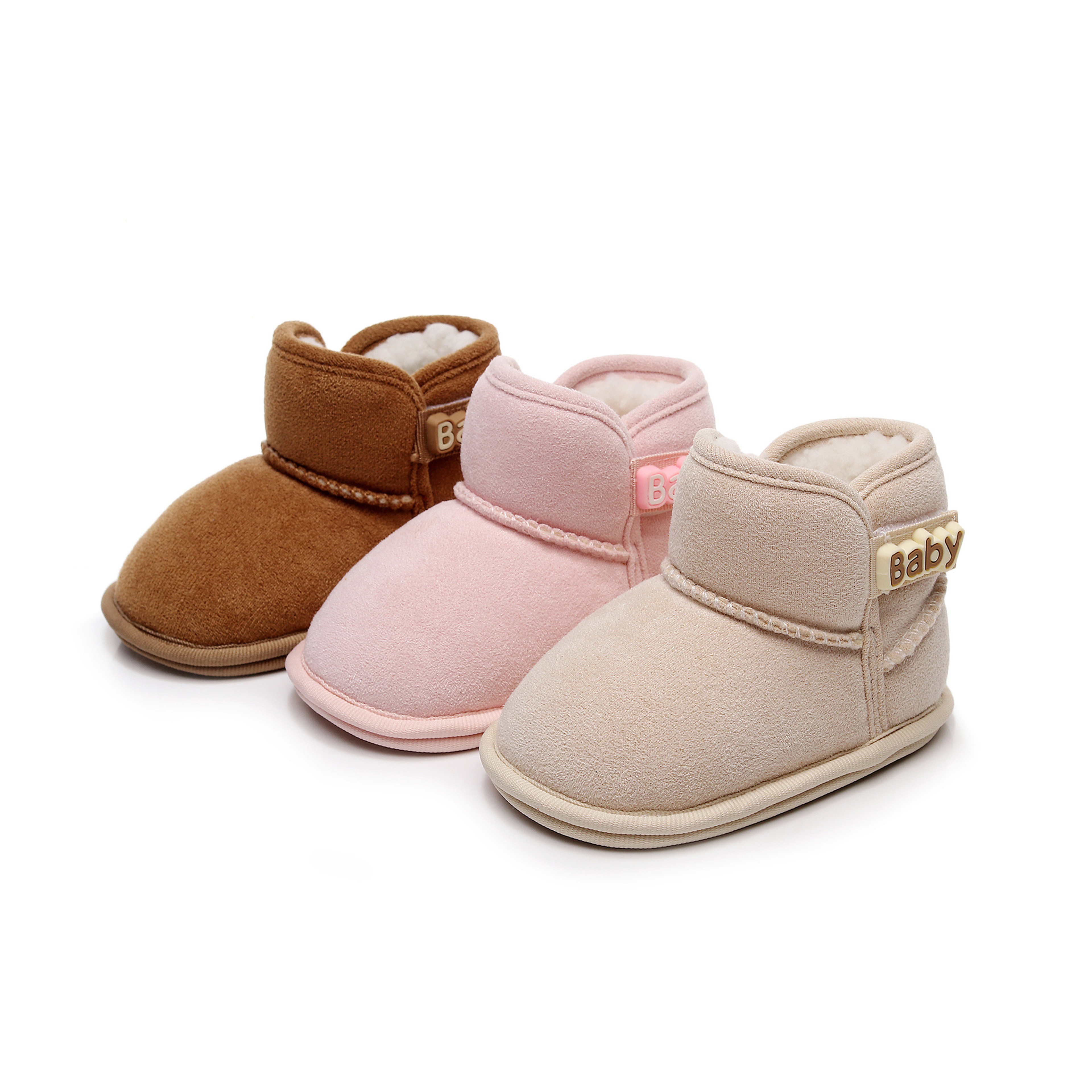 Toddler Warm Winter Snow Boots Newborn Baby Fleece Ankle Boots Nonslip Thickened Shoes For Girls An