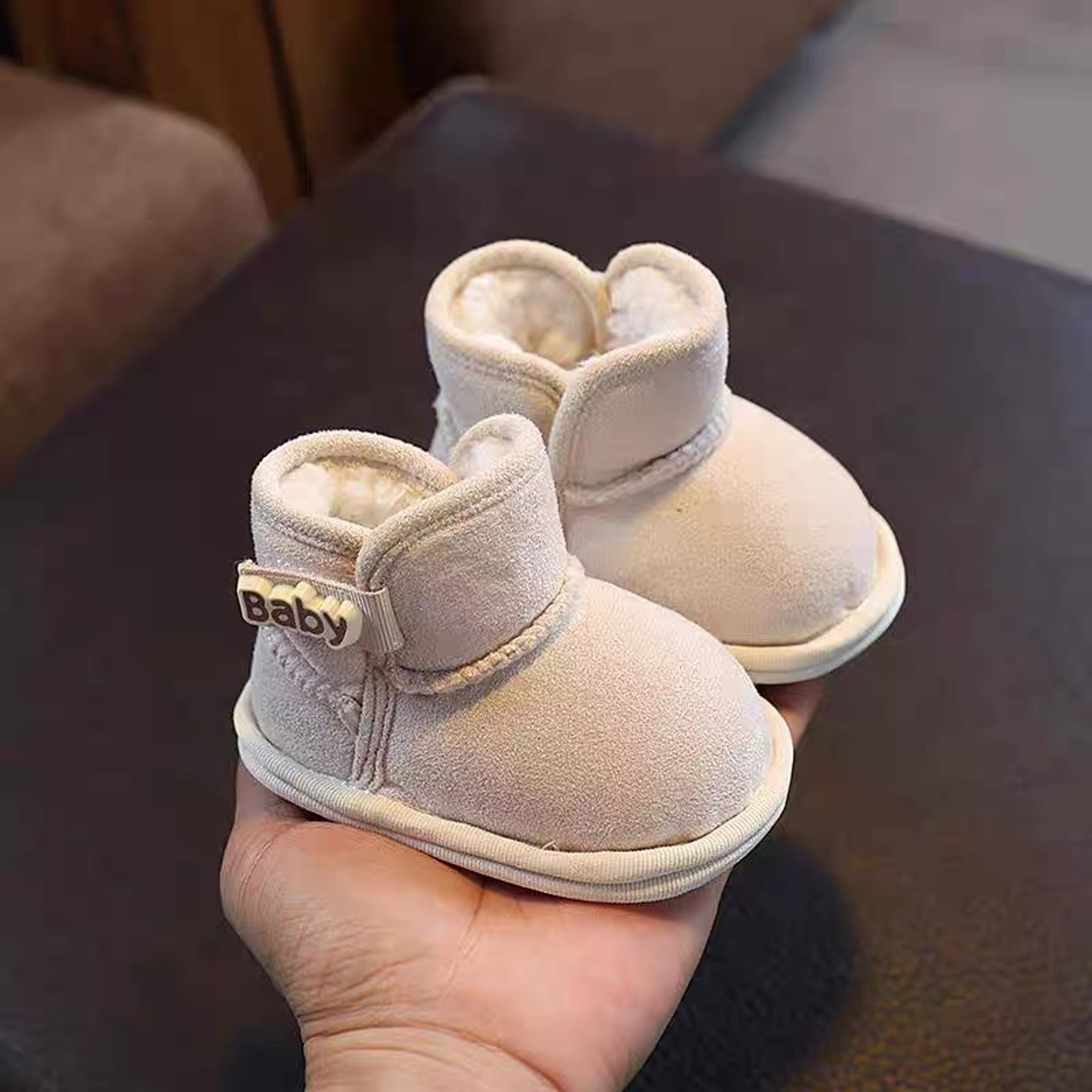 Toddler Warm Winter Snow Boots Newborn Baby Fleece Ankle Boots Nonslip Thickened Shoes For Girls An