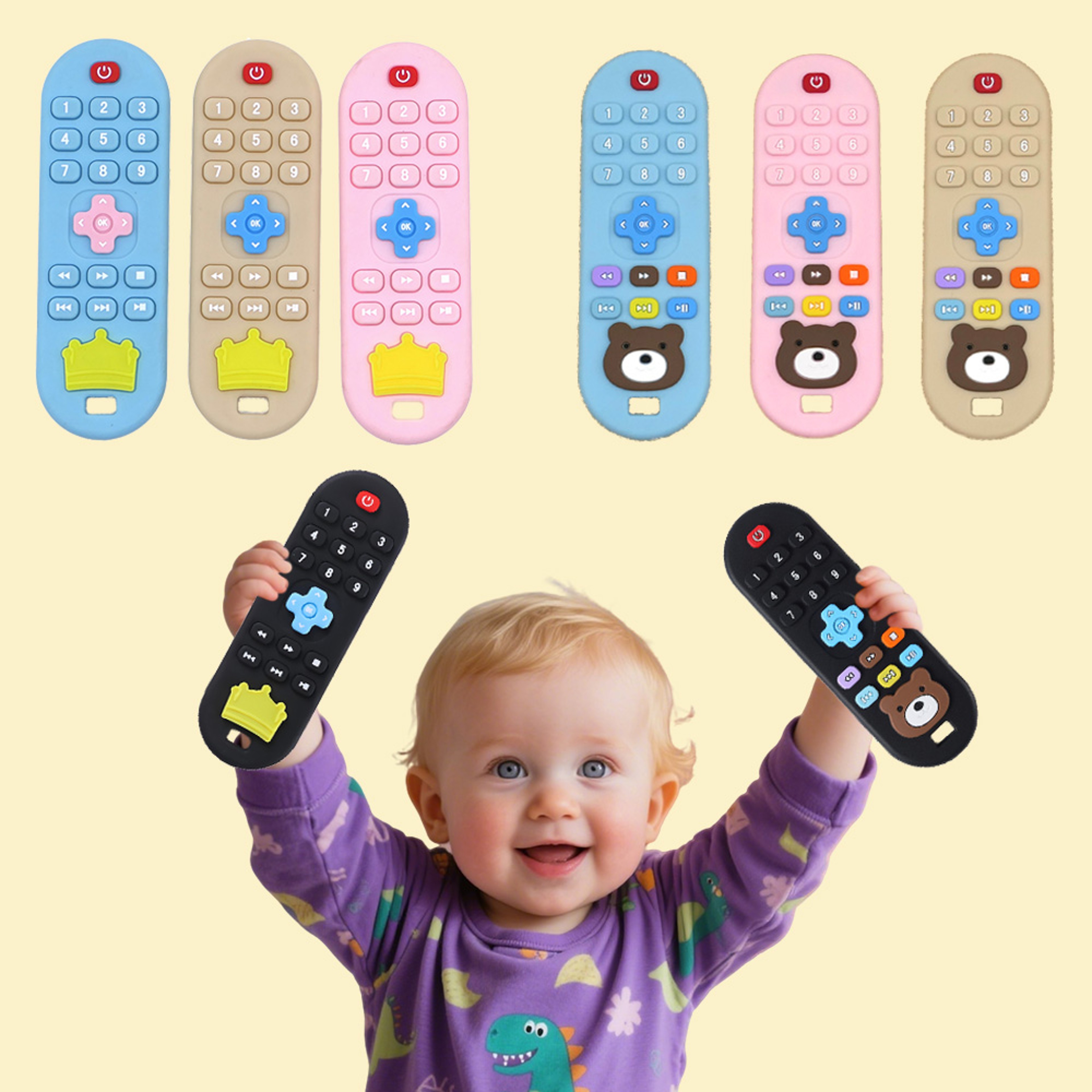 Baby Silicone Teething Remote Control AntiEating Period Soothing Toy 0