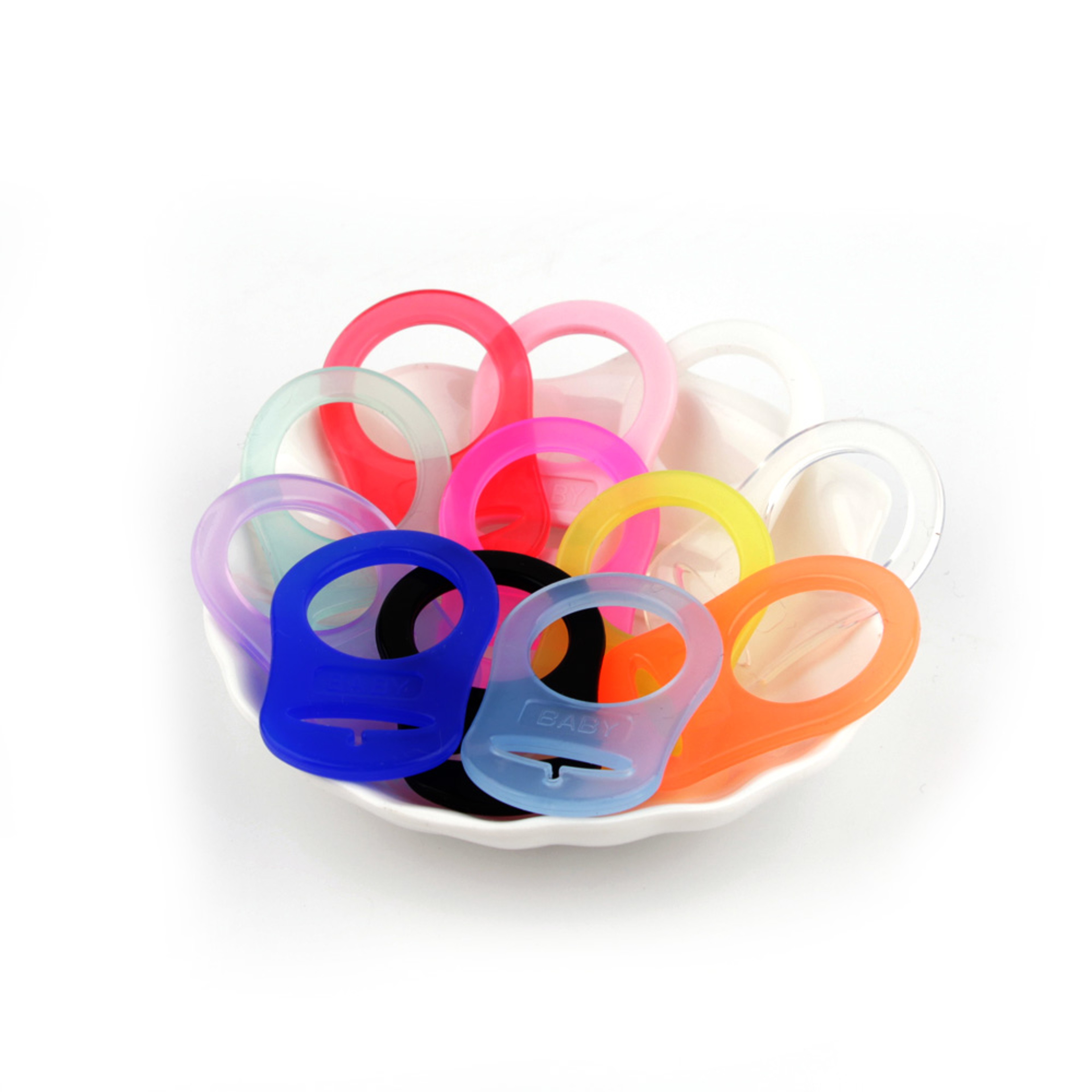Silicone Pacifier Adapter DIY Chain Clip Holder BPA Free Soother Ribbon 0