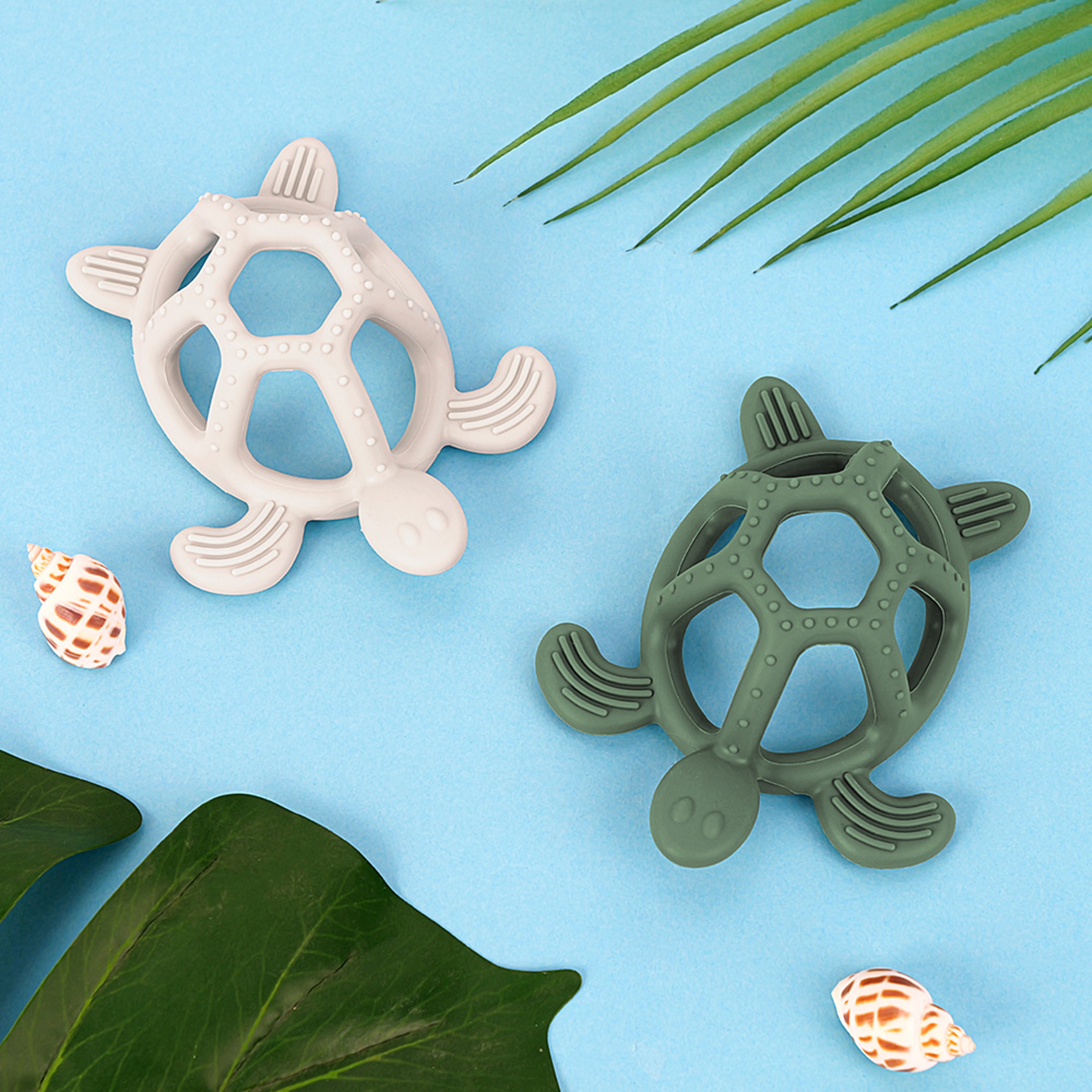 Cartoon Baby Silicone Teether, Food Grade Silicone Turtle, DIY Rodent Teeth Toy for Babies – view 3