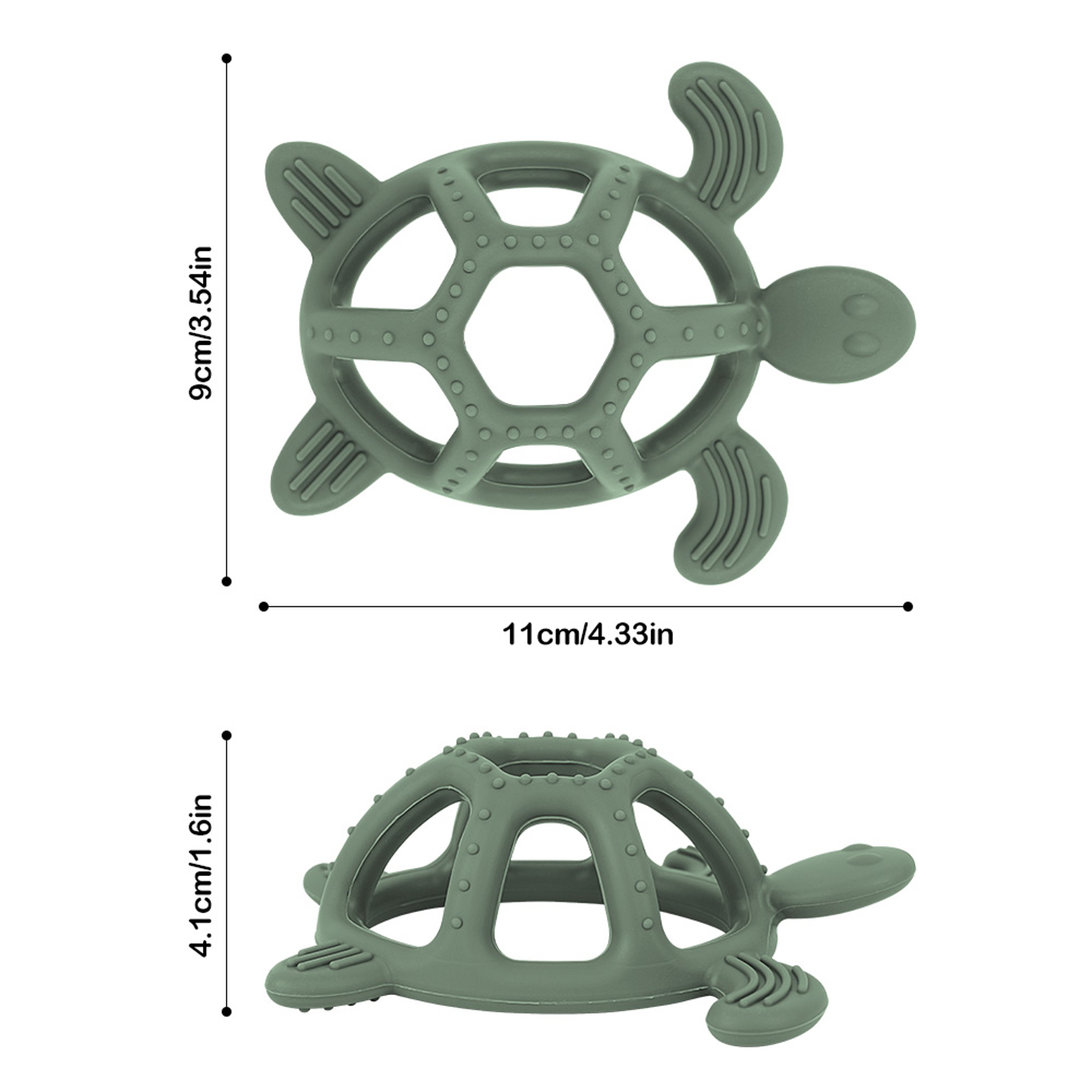 Cartoon Baby Silicone Teether, Food Grade Silicone Turtle, DIY Rodent Teeth Toy for Babies – view 4