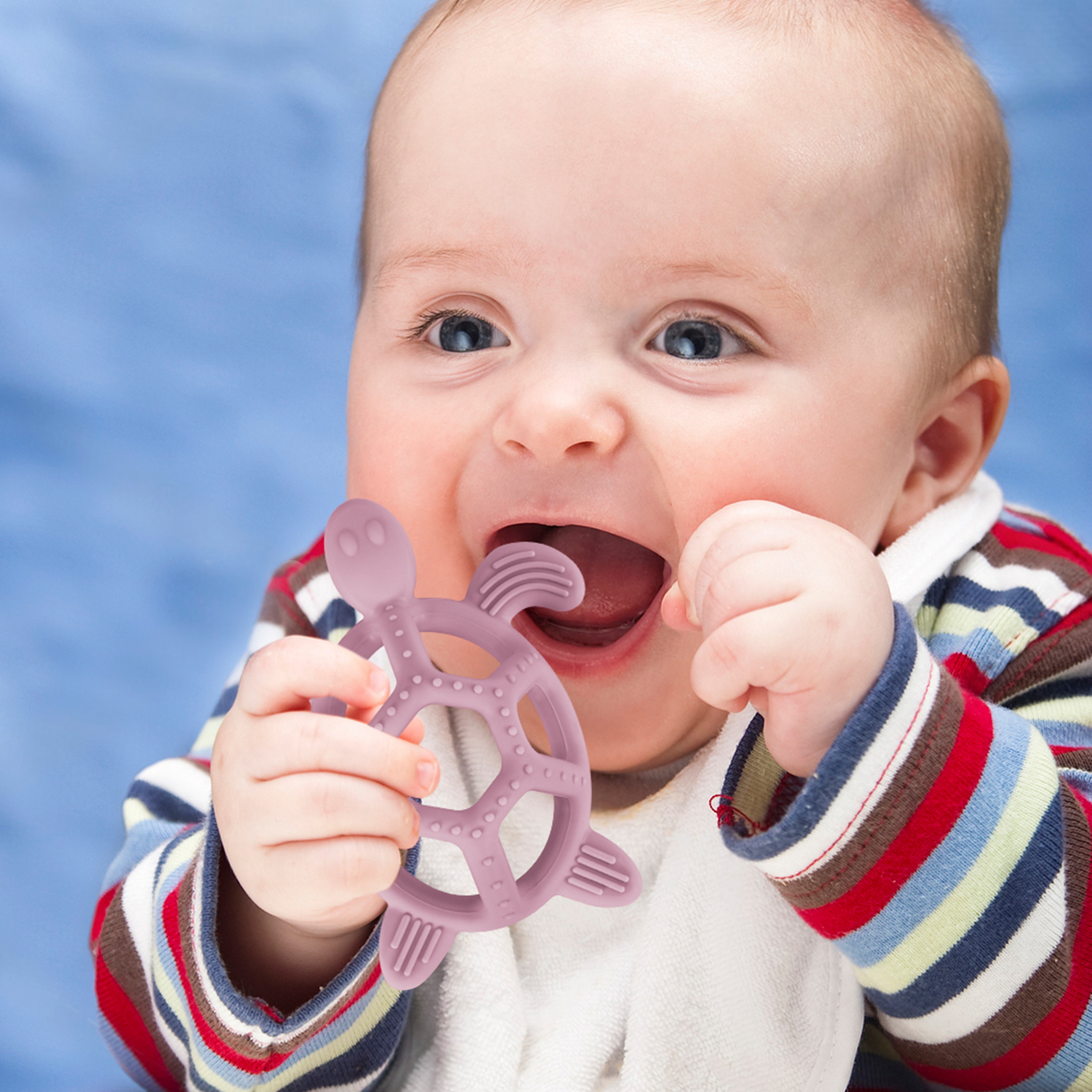 Cartoon Baby Silicone Teether, Food Grade Silicone Turtle, DIY Rodent Teeth Toy for Babies – view 5