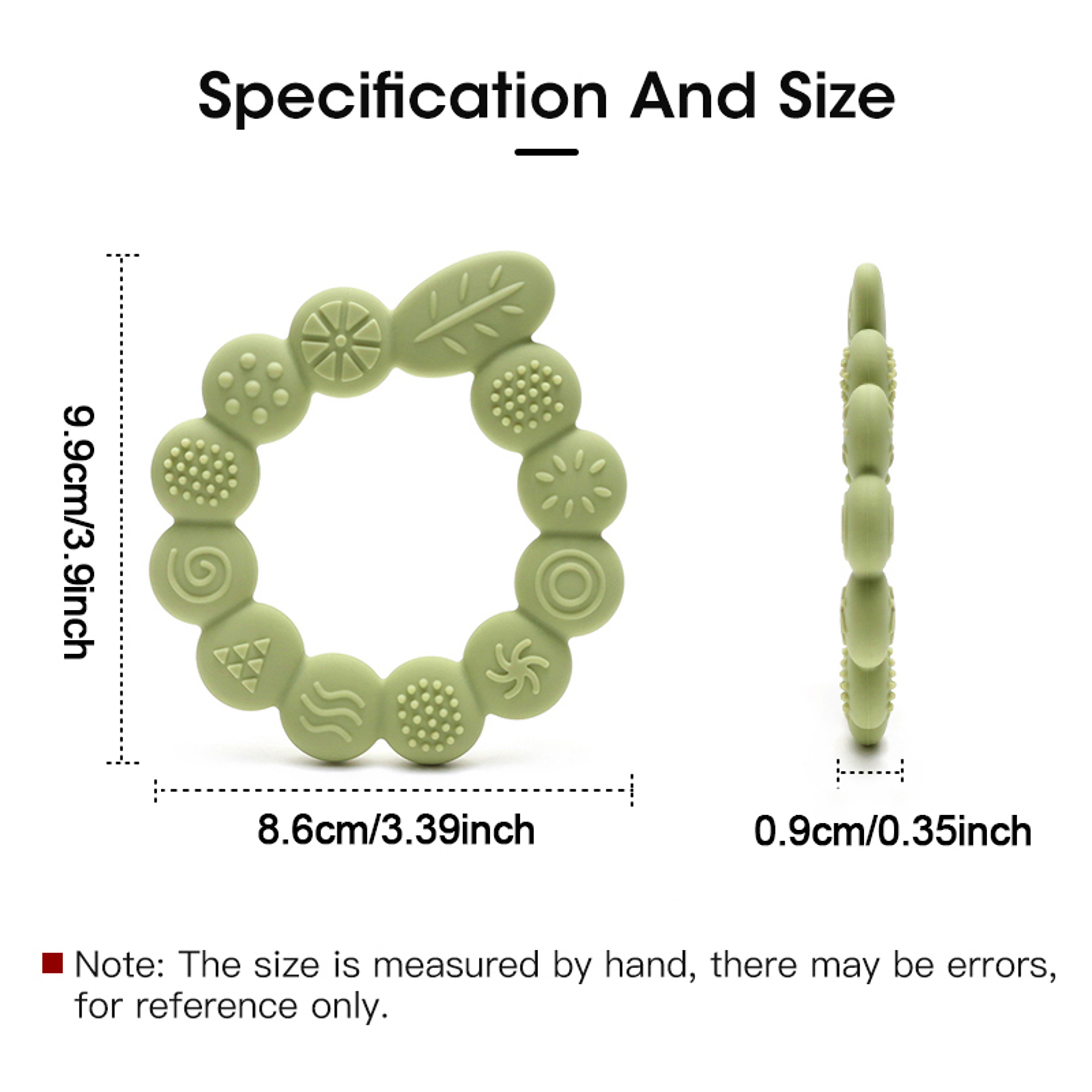 BPA Free Silicone Baby Teething Toys, Newborn Gift Leaf Ring Shape, Infant Care Toy for Boy Girl – view 3