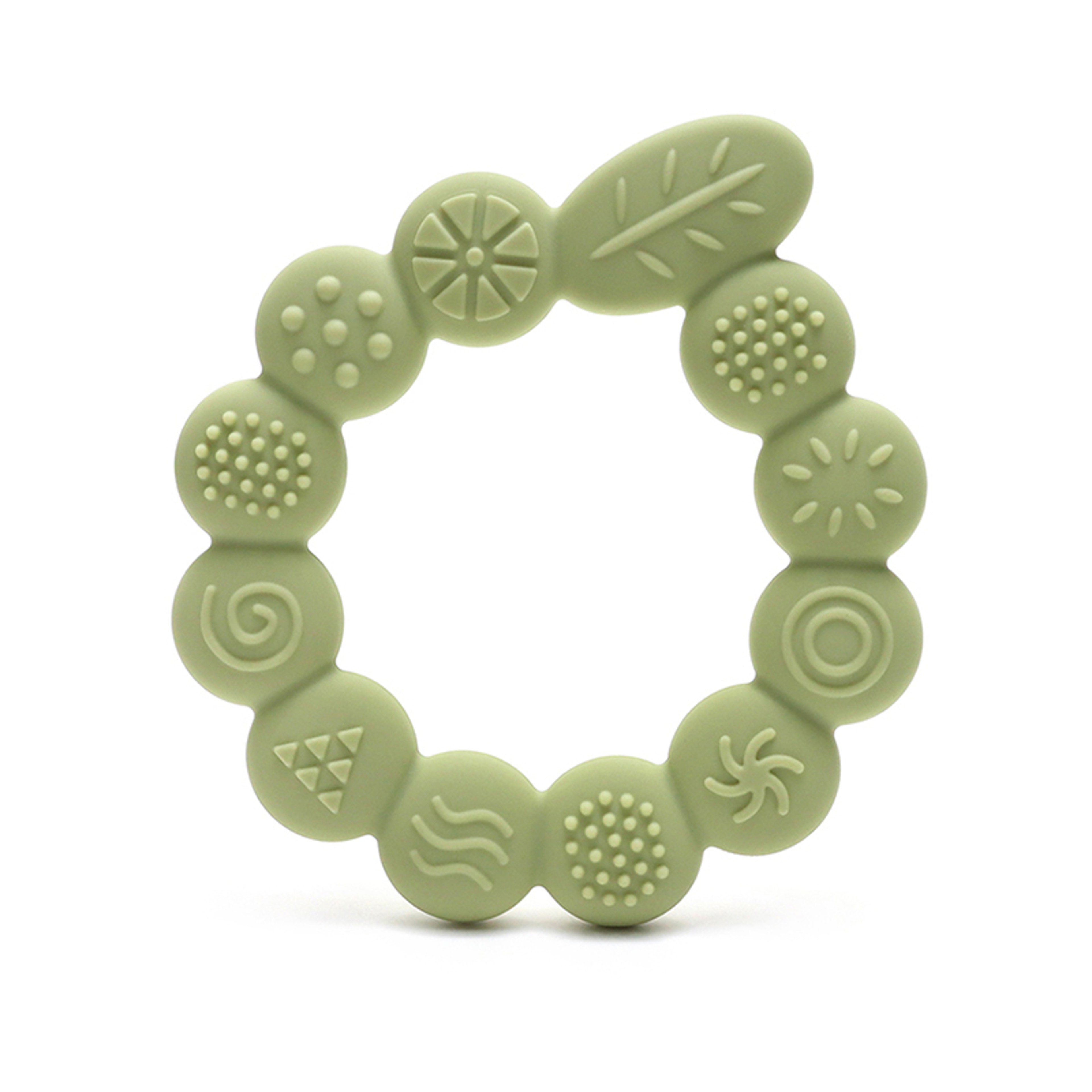 BPA Free Silicone Baby Teething Toys, Newborn Gift Leaf Ring Shape, Infant Care Toy for Boy Girl – view 8