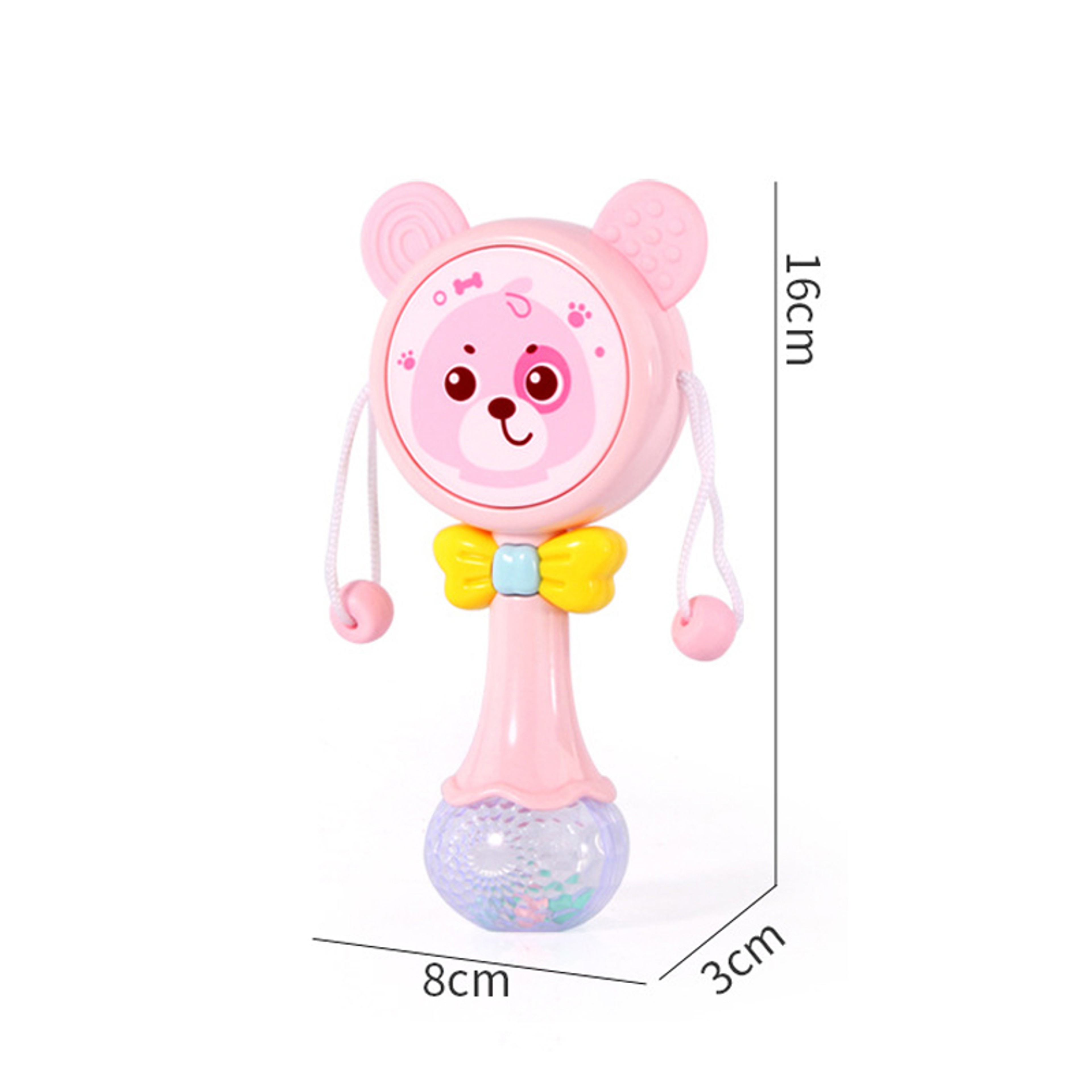 Newborn Musical Flashing Hand Bells Baby Rattles Teether Toy Infant Educational Gift 5
