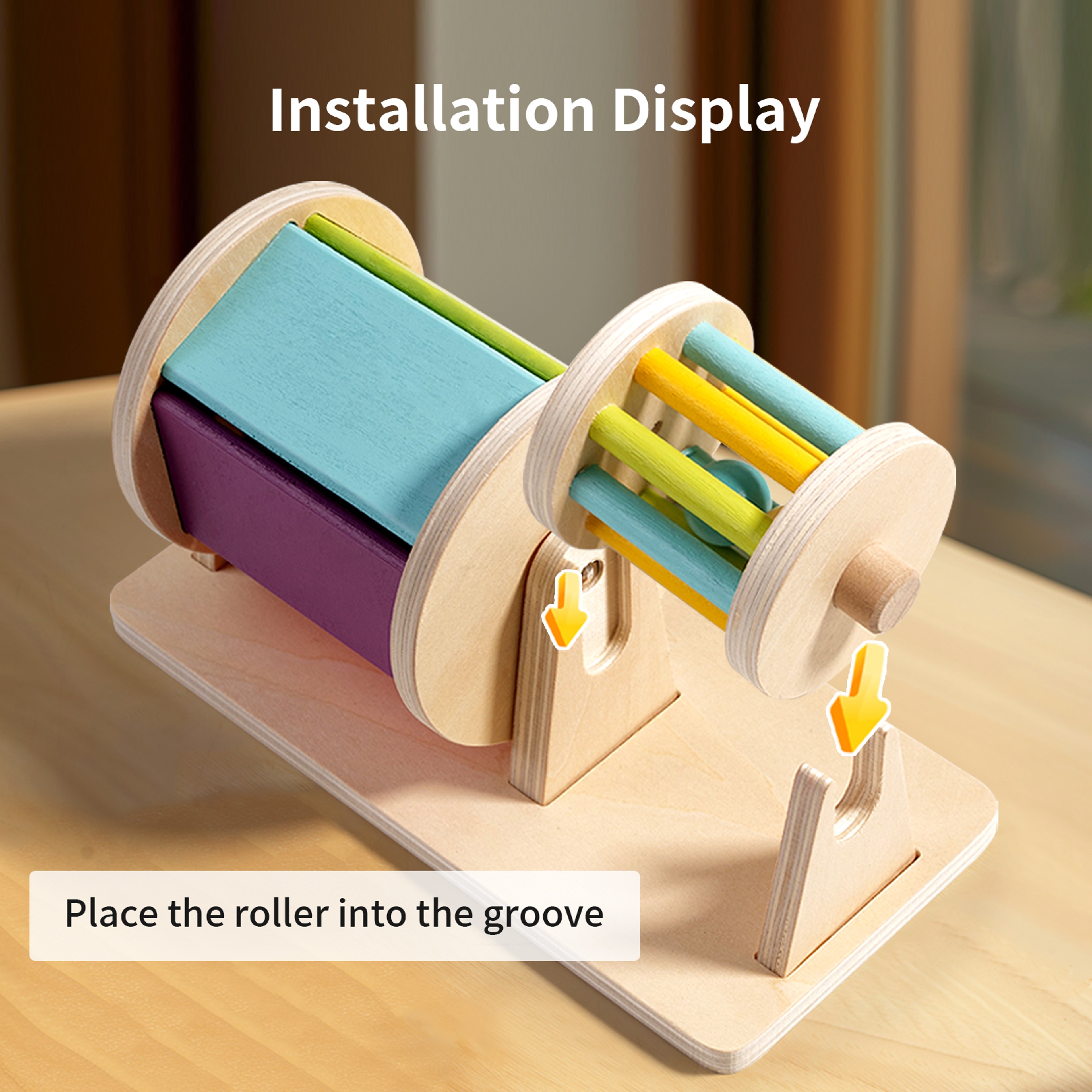 Bright Color Sensory Montessori Drum Toys Newest Wooden Drum Baby Toys Early Childhood Education Ro 3