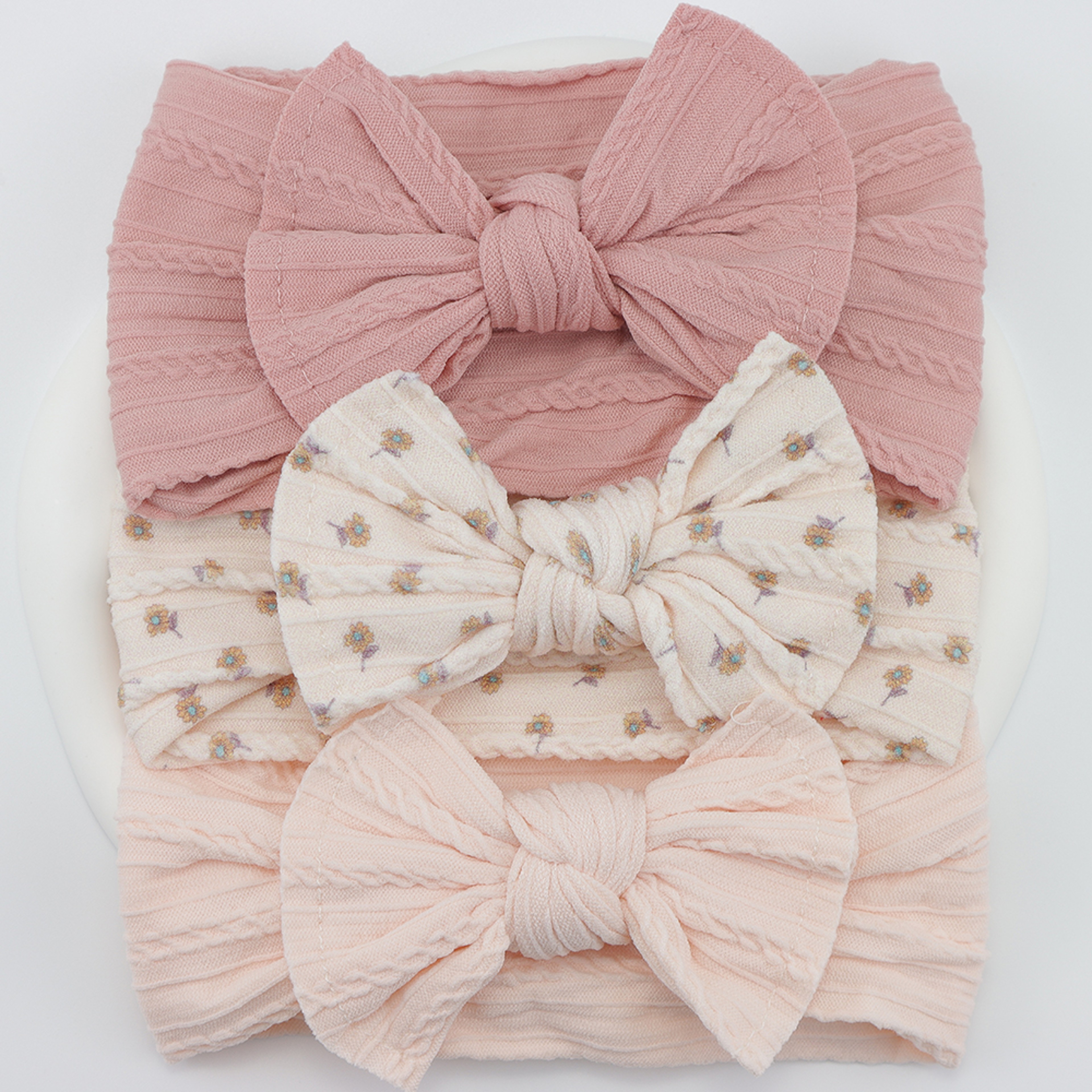 Infant Hair Accessories Baby Girl Headbands Lot Elastic Hair Bands Newborn Gift Bows Kids Turban He 18