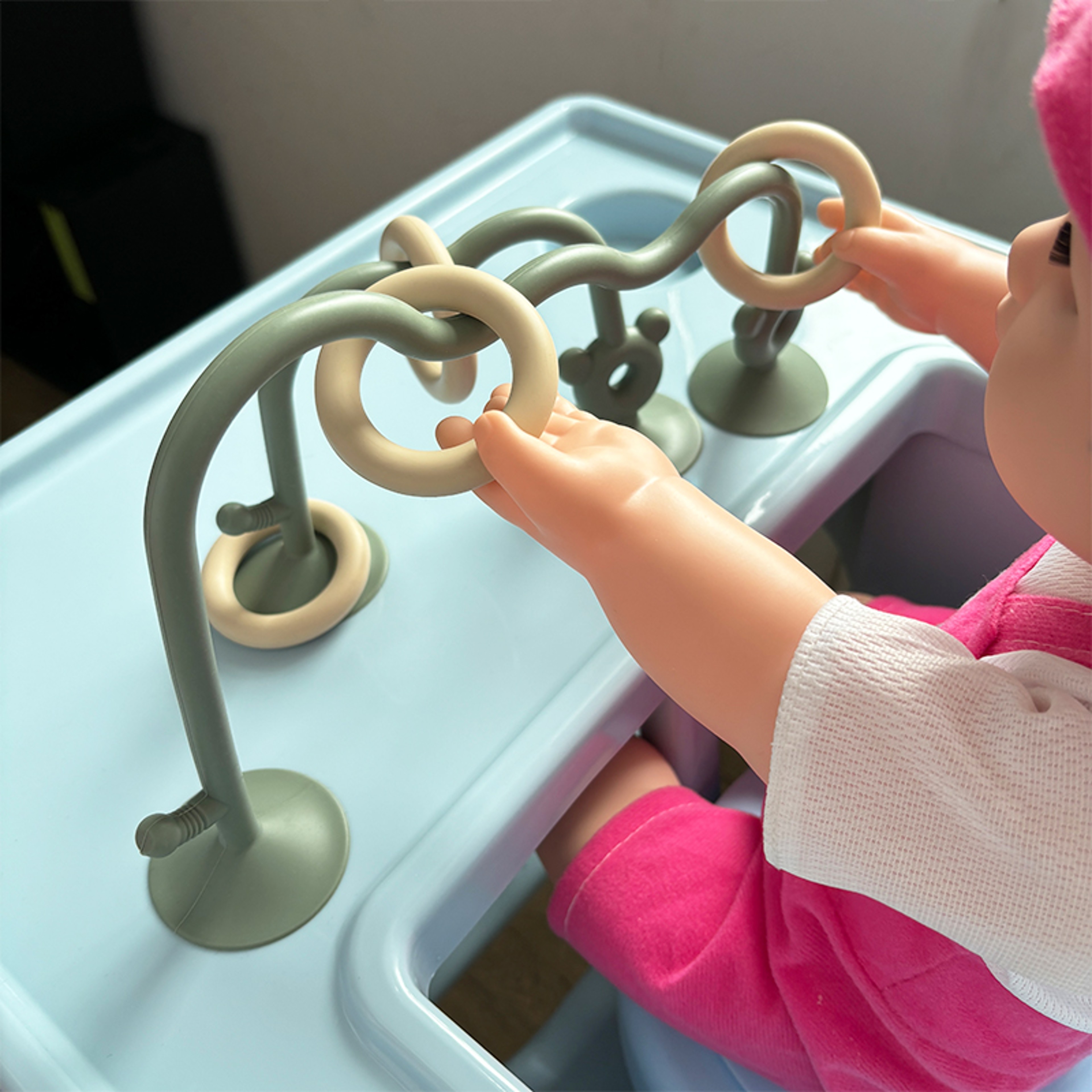 Bead Wrapped Baby Early Education Puzzle Game Silicone Childrens Tabletop Toys 0