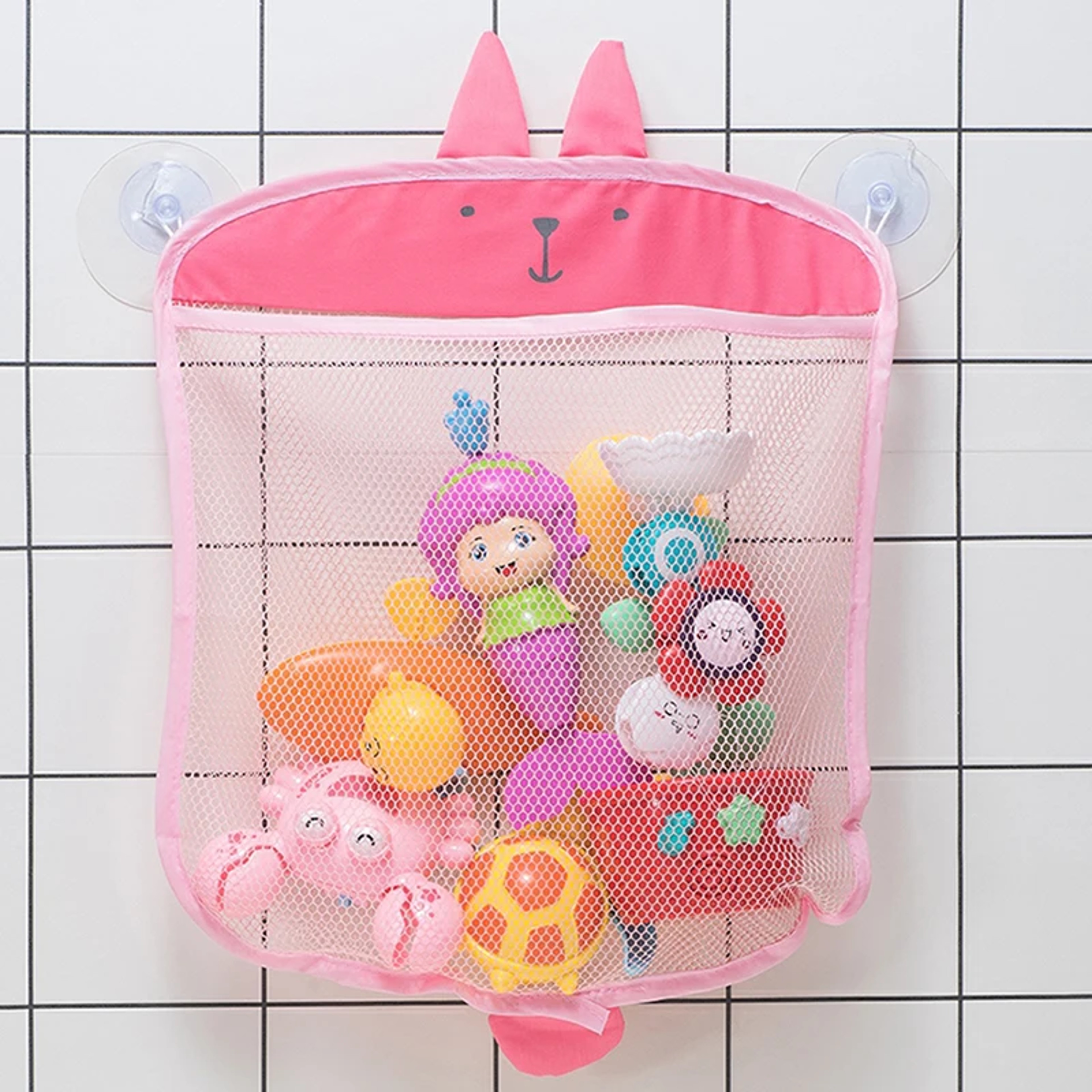Cartoon Animal Baby Bathroom Mesh Bag Kid Basket Sand Toys Storage Organizer For Bath Toys 0