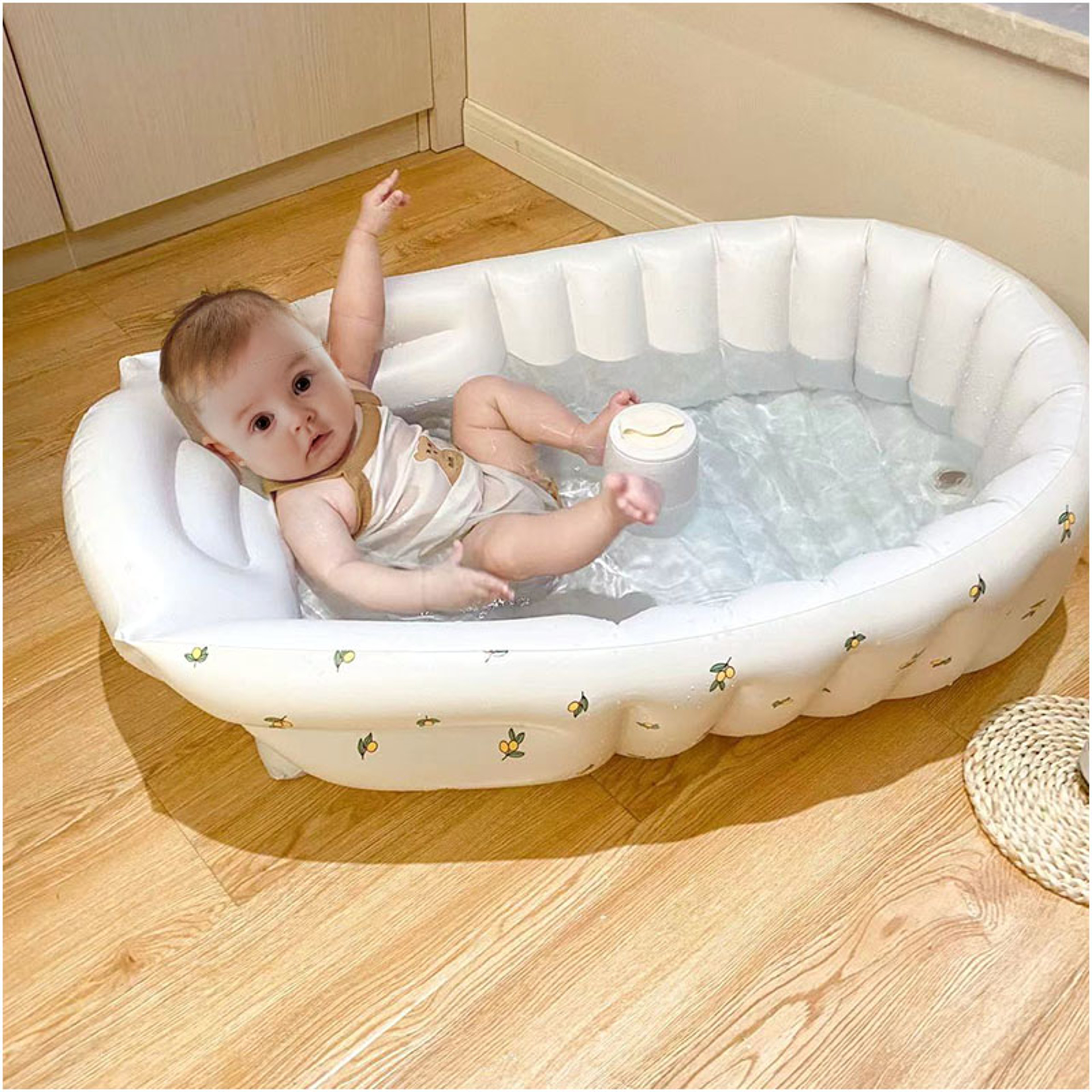 New Product Daisy Bathtub Baby Bathtub Childrens Inflatable Travel Bathtub 7