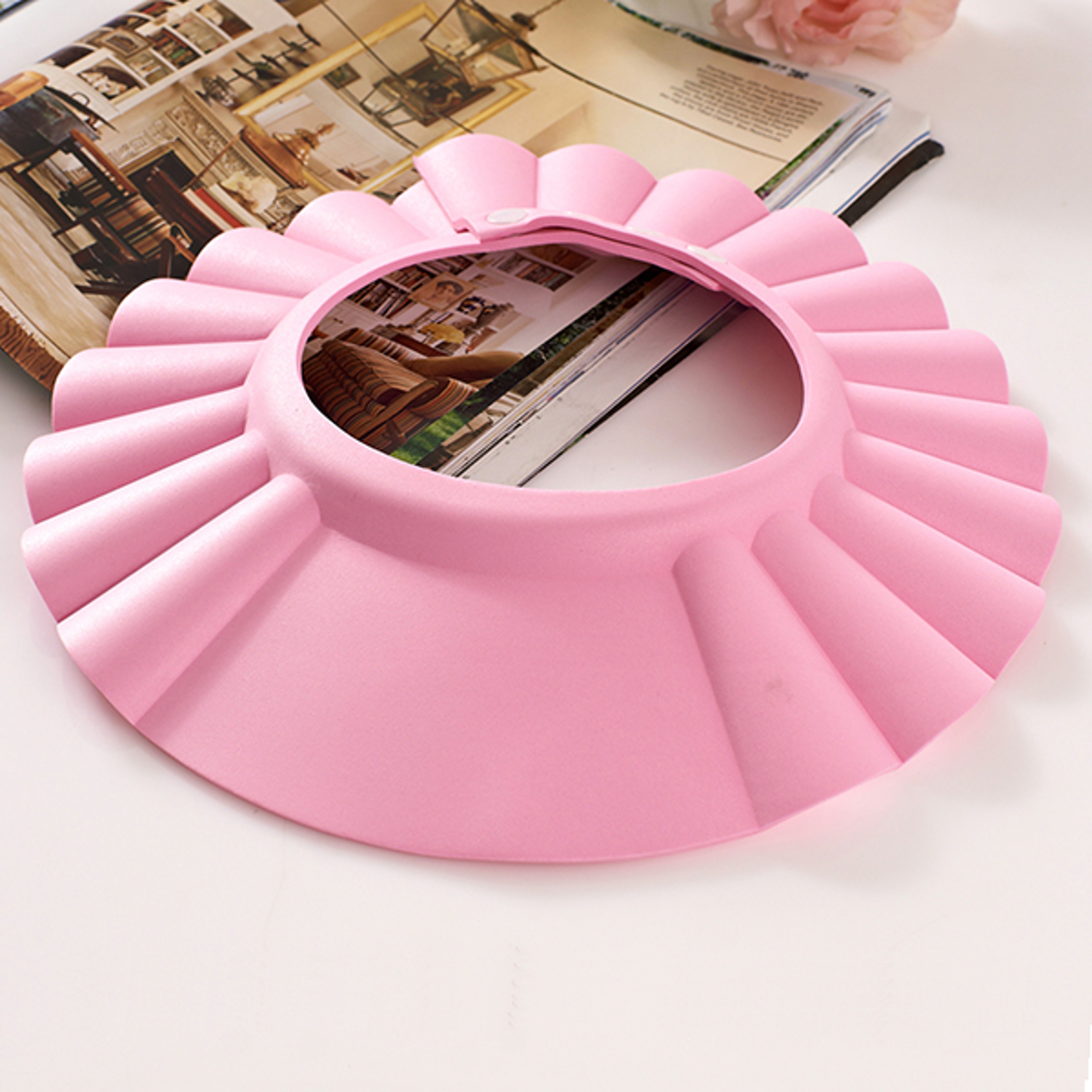 Adjustable Hair Wash Hat For Kids Baby Shower Soft Cap Protect Head And Ears During Bathing 5