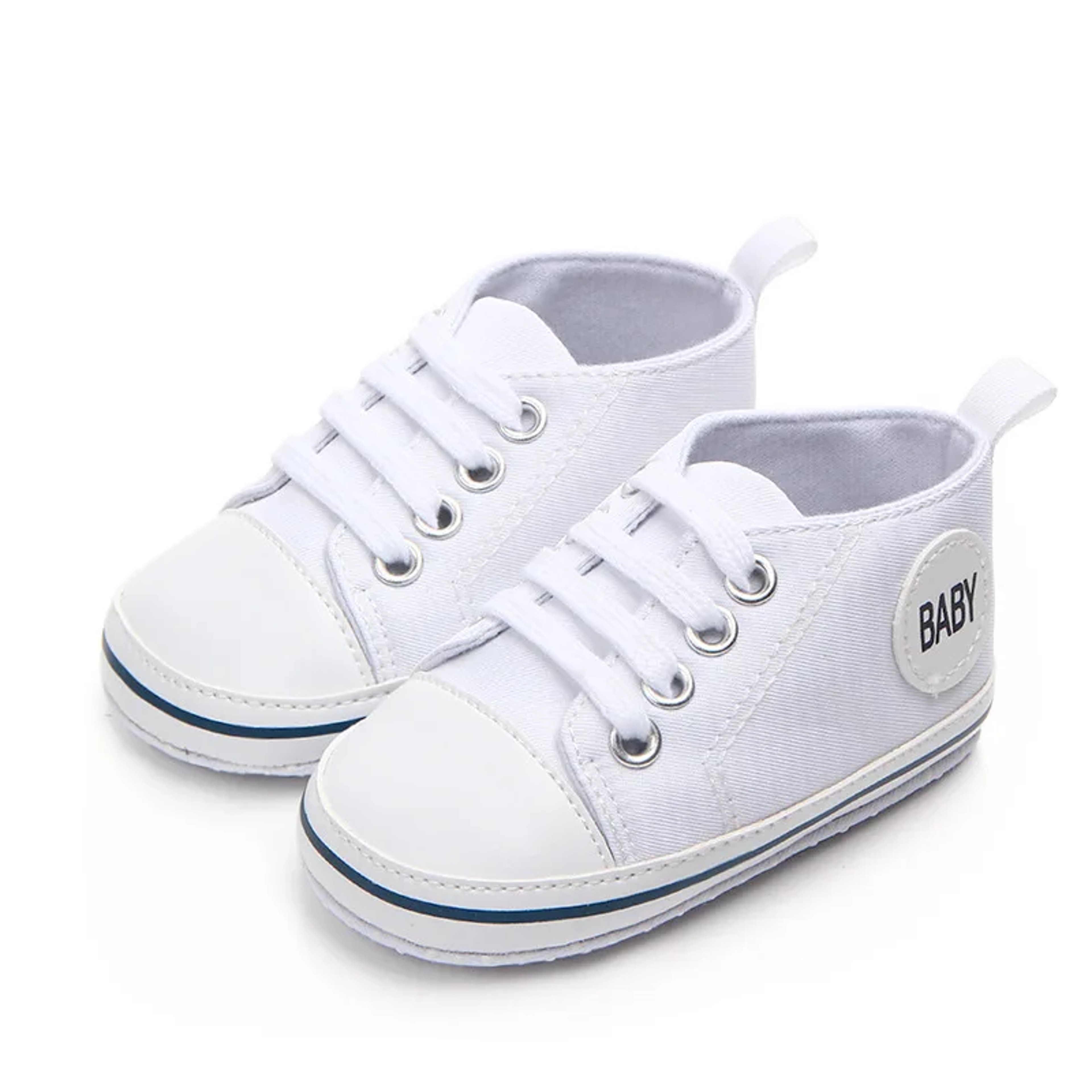 Cute Newborn Baby Canvas Shoes Soft Sole Crib Sneakers For Infant Toddler First Walkers 4