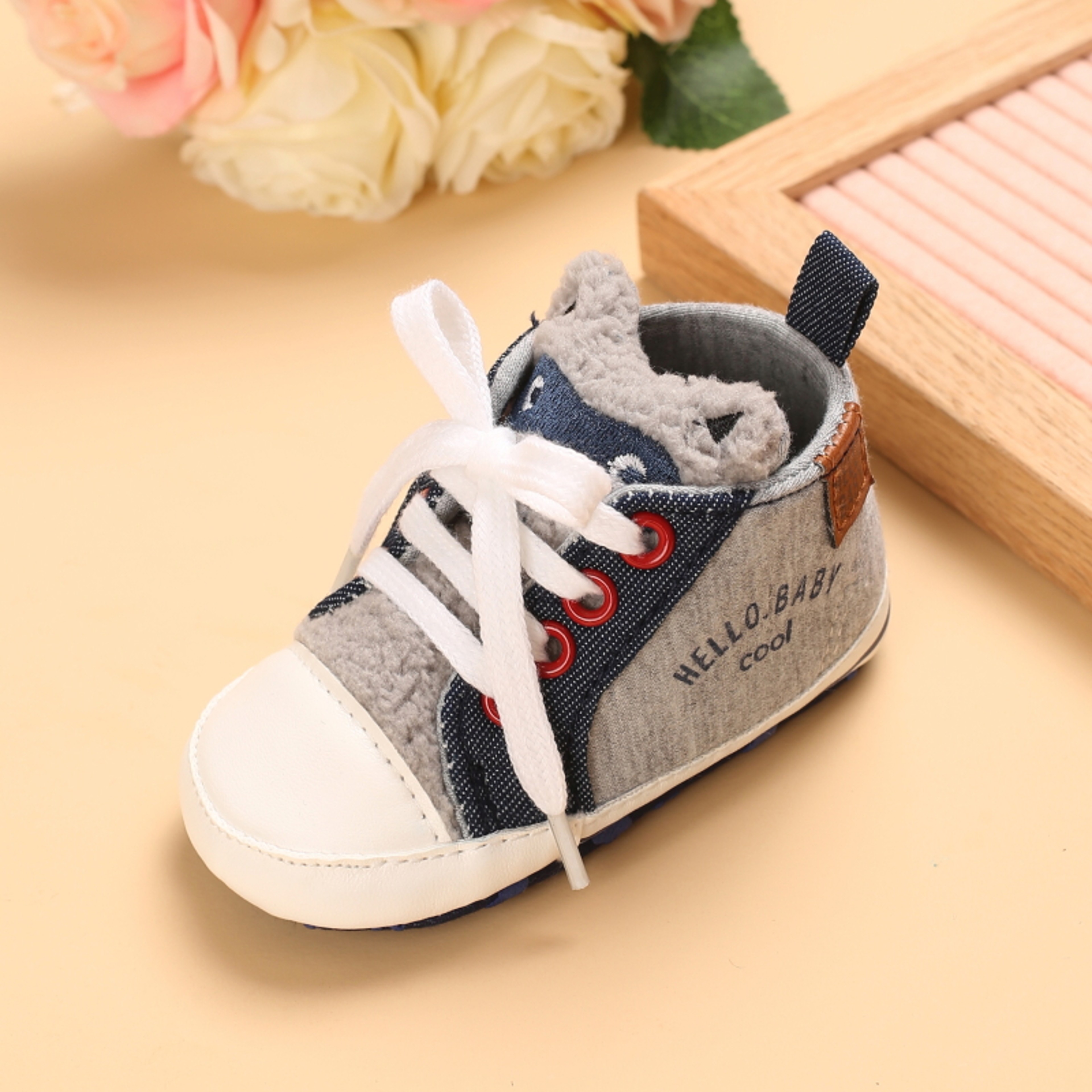 Unisex Baby Canvas Sneakers Soft Non Slip Sole Comfortable Baby Boys Girls Shoes 0