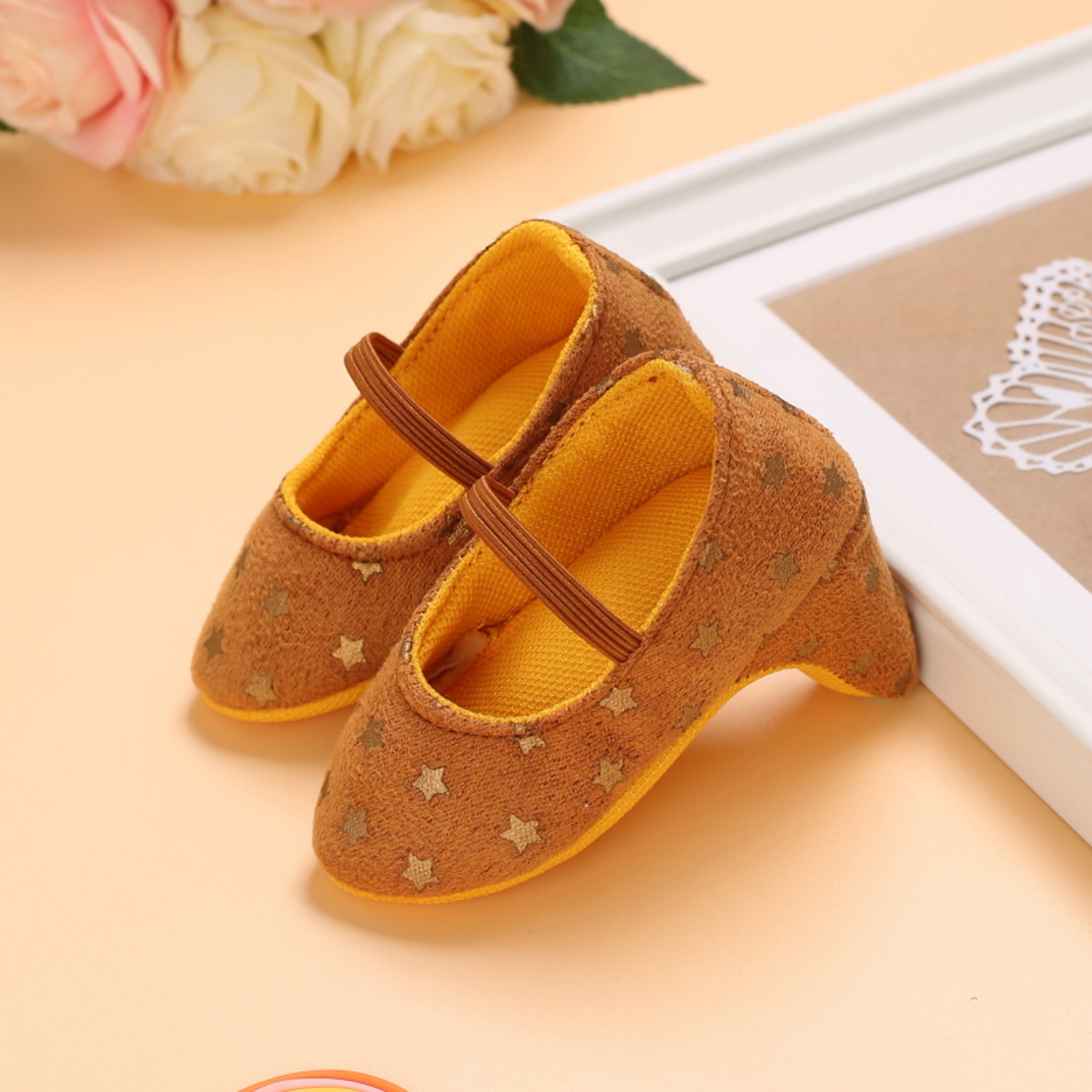 High Heels Shoes For Newborn Baby Girl Princess Bow First Birthday Party Photo Prop Shoes 5