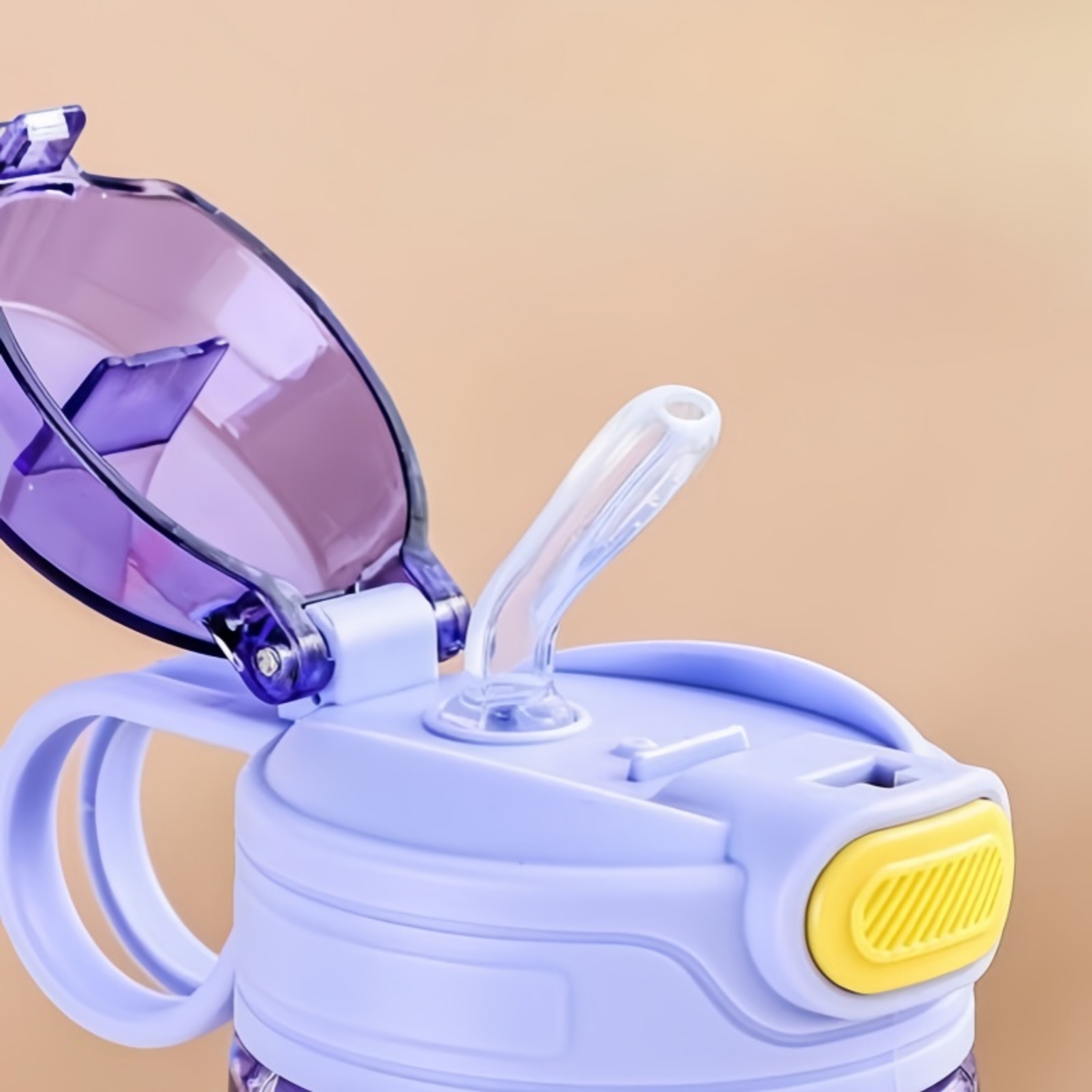 Cute Cartoon Animal Water Bottle with Safety Lock, Leak-proof Straw Cup for Kids Outdoor Travel Camping Jug – view 5
