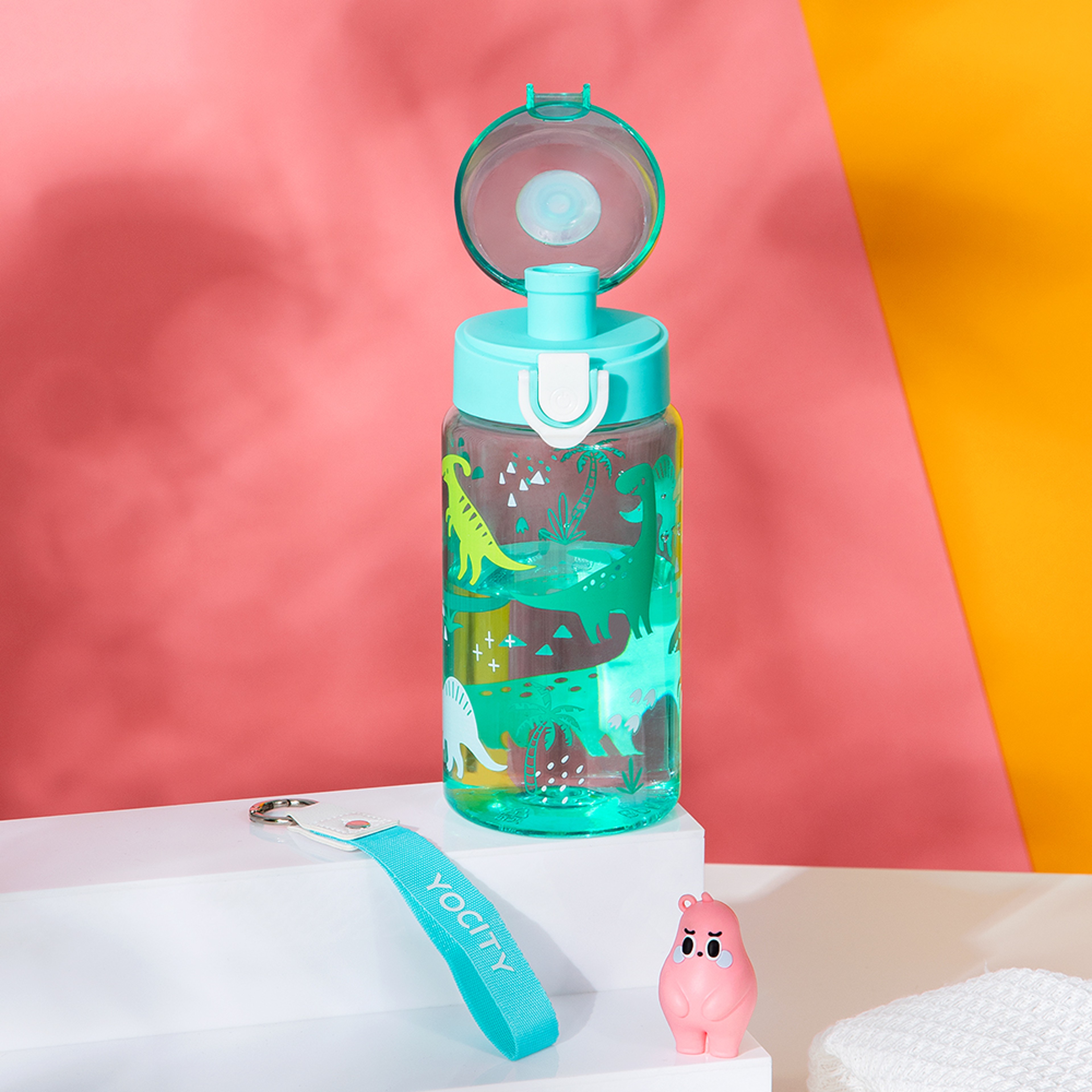 Student Office Portable Travel Water Cup Dinosaur Gym Sports Fitness Bottle For Cold Water Juice Dr 0