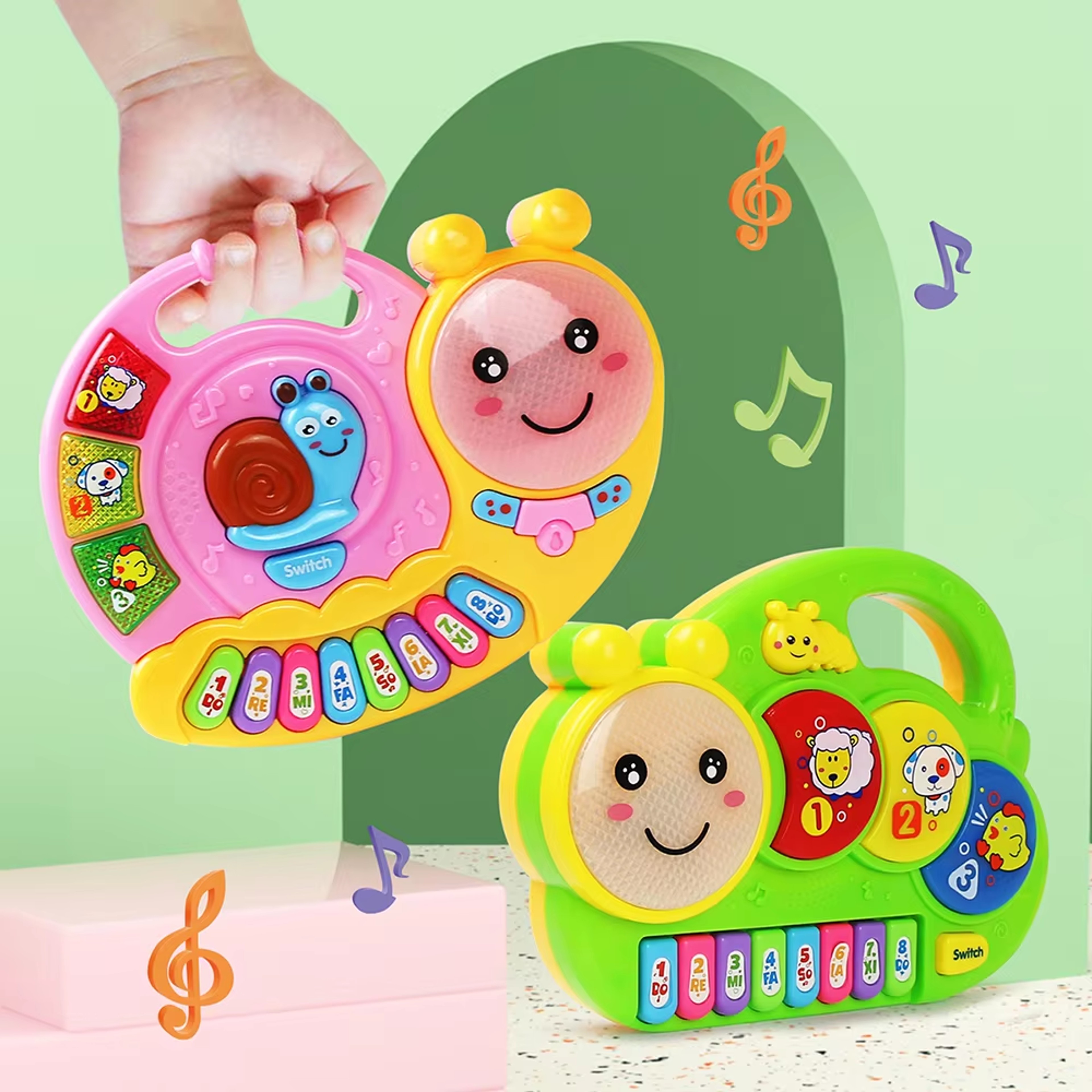 Multifunctional Kid Cartoon Piano Keyboard Game, Electronic Educational Toy with Animal Sound, Flashing Light, Baby Gift – view 2