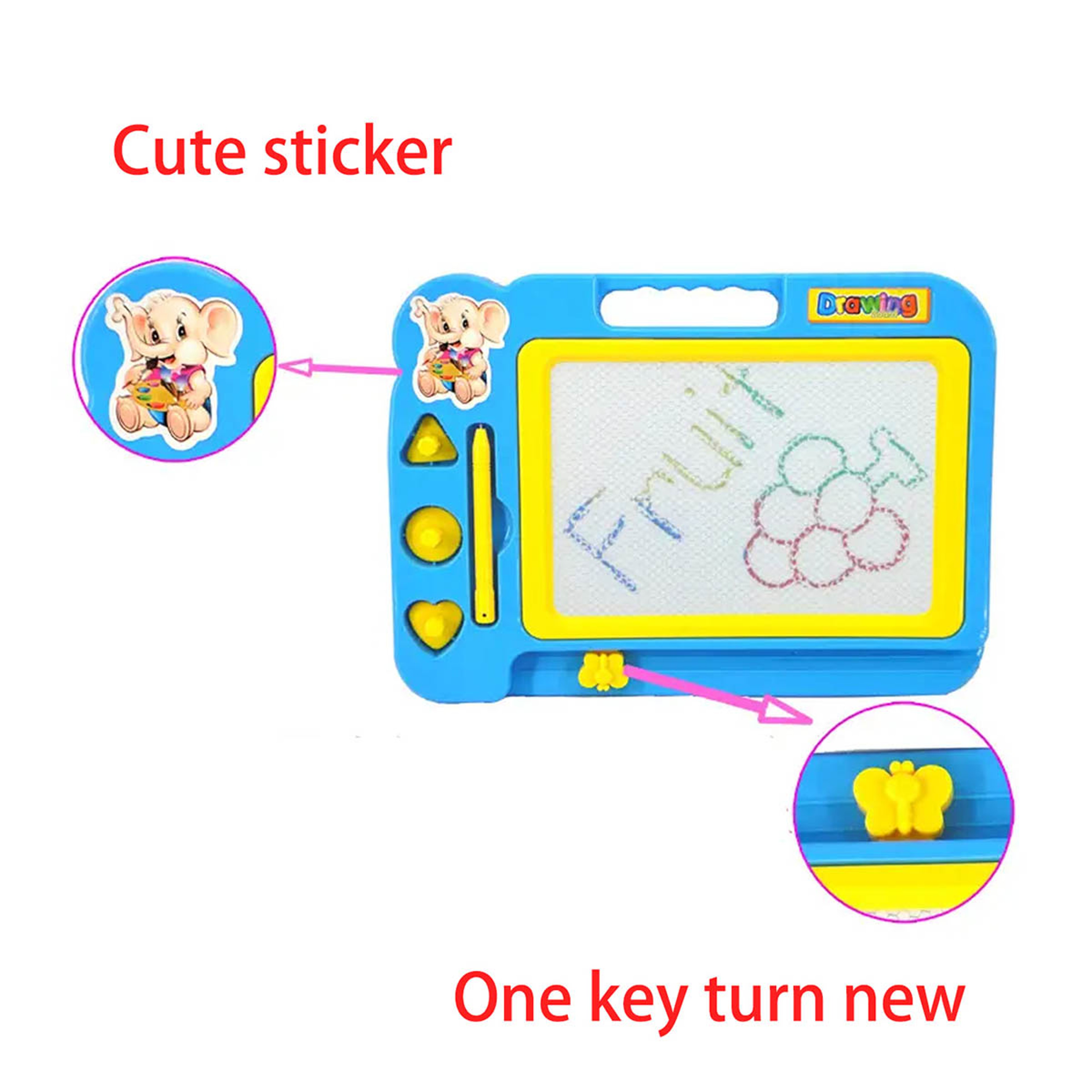 Magnetic drawing board for kids, children writing board painting toy, colorful graffiti puzzle gifts for boys girls – view 2