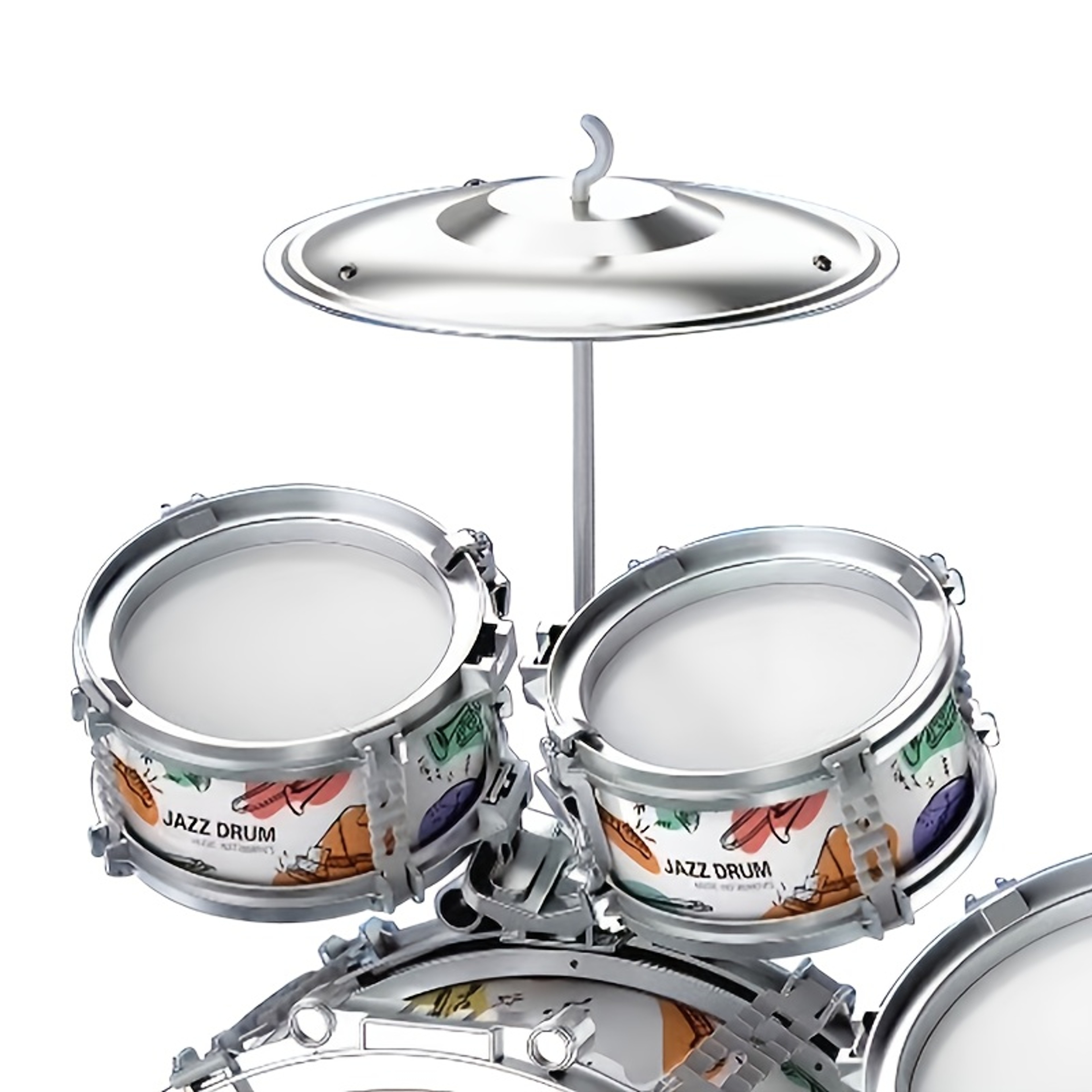 Toddler Jazz Drum Kit Kids Drum Set With Stool Pedal Percussion Musical Instruments Early Education 1