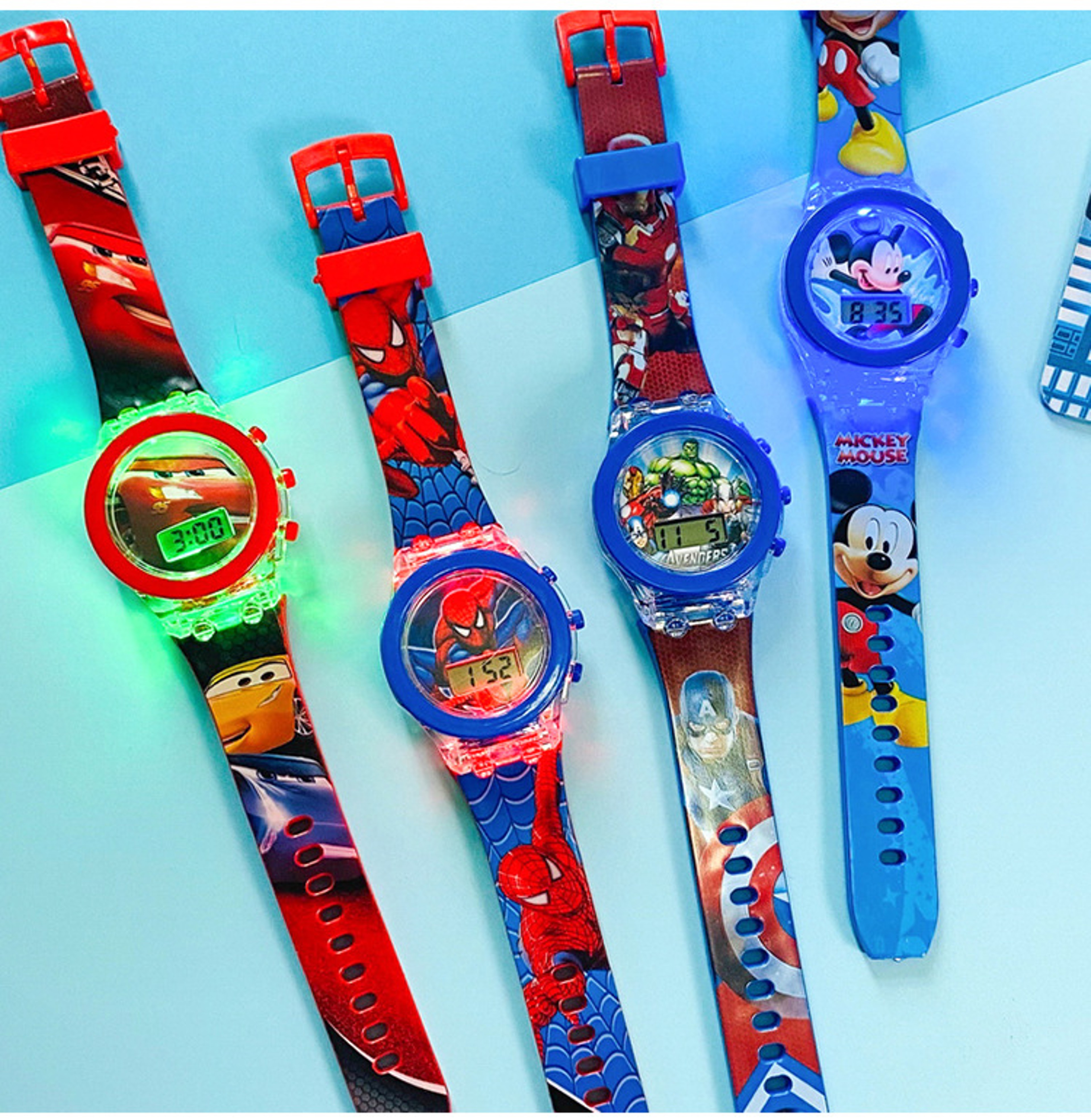 Cartoon Hello Kitty Spiderman Kids Watches For Boys Mickey Children Watch Student Clock Gifts 2