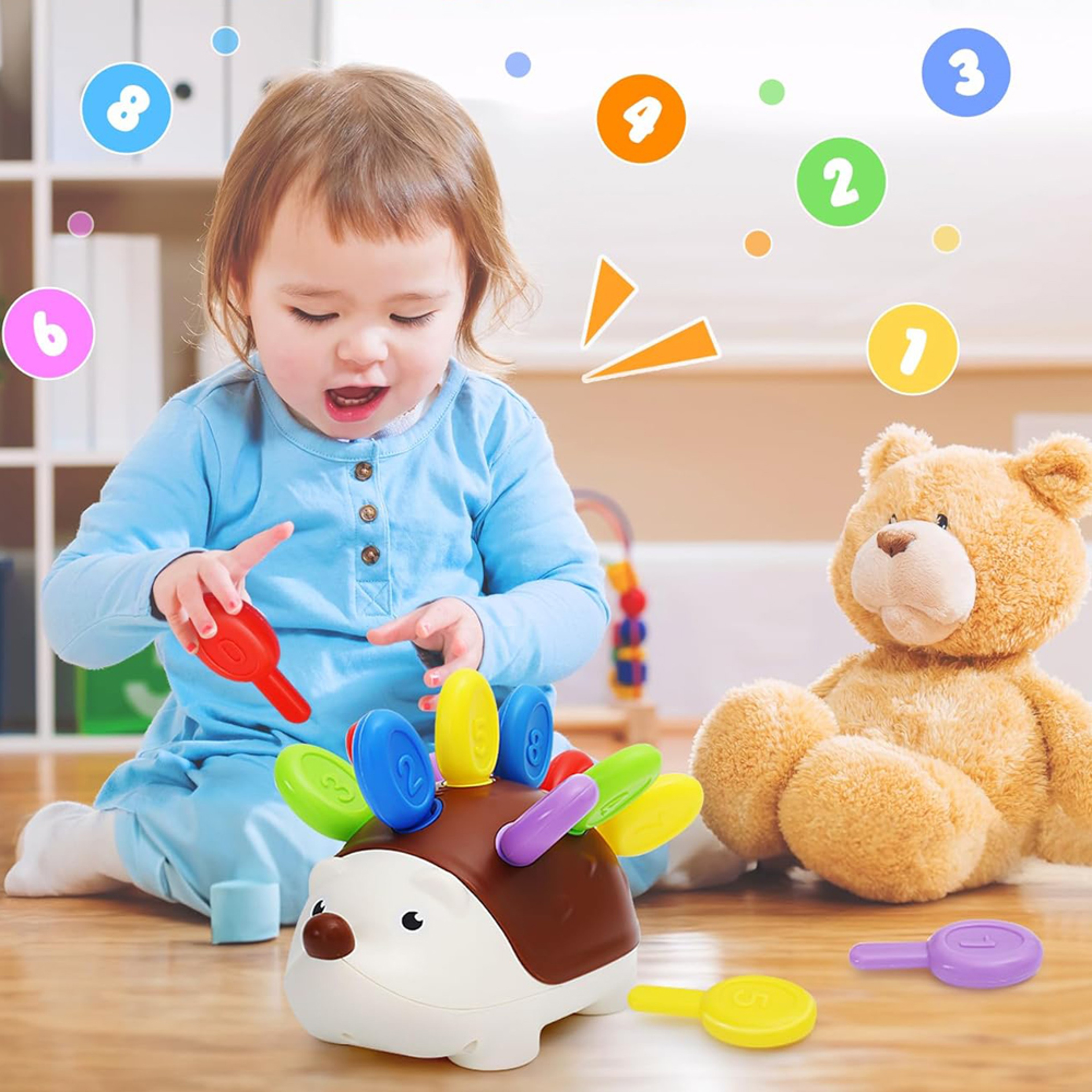 Hedgehog Montessori Educational Toy Fine Motor Toys For Toddlers Learning Counting  Training Develo 0