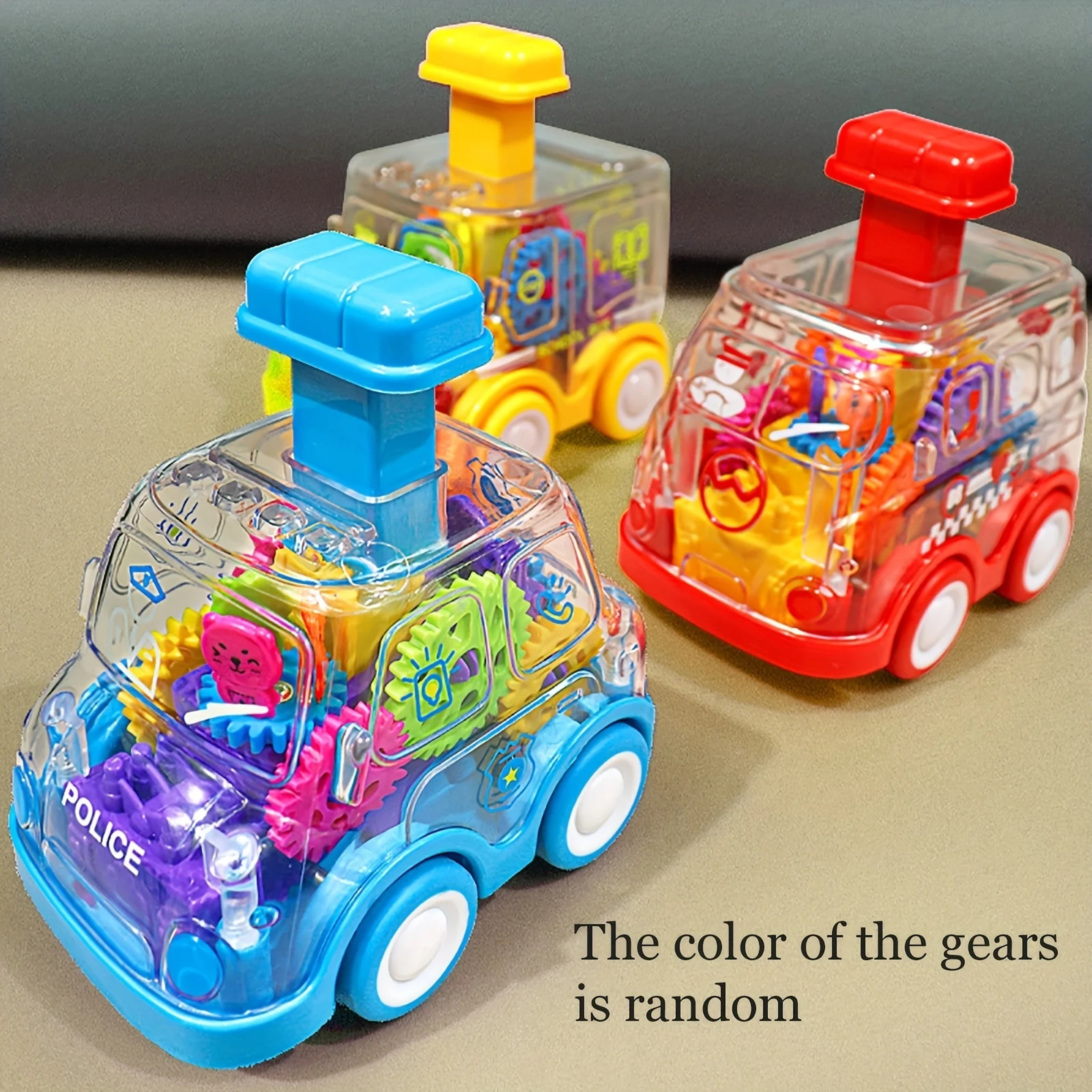 Pullback Transparent Baby Toy Cartoon Press Gear Car Inertia Rebound Car Birthday Gifts For Kids Bo 1