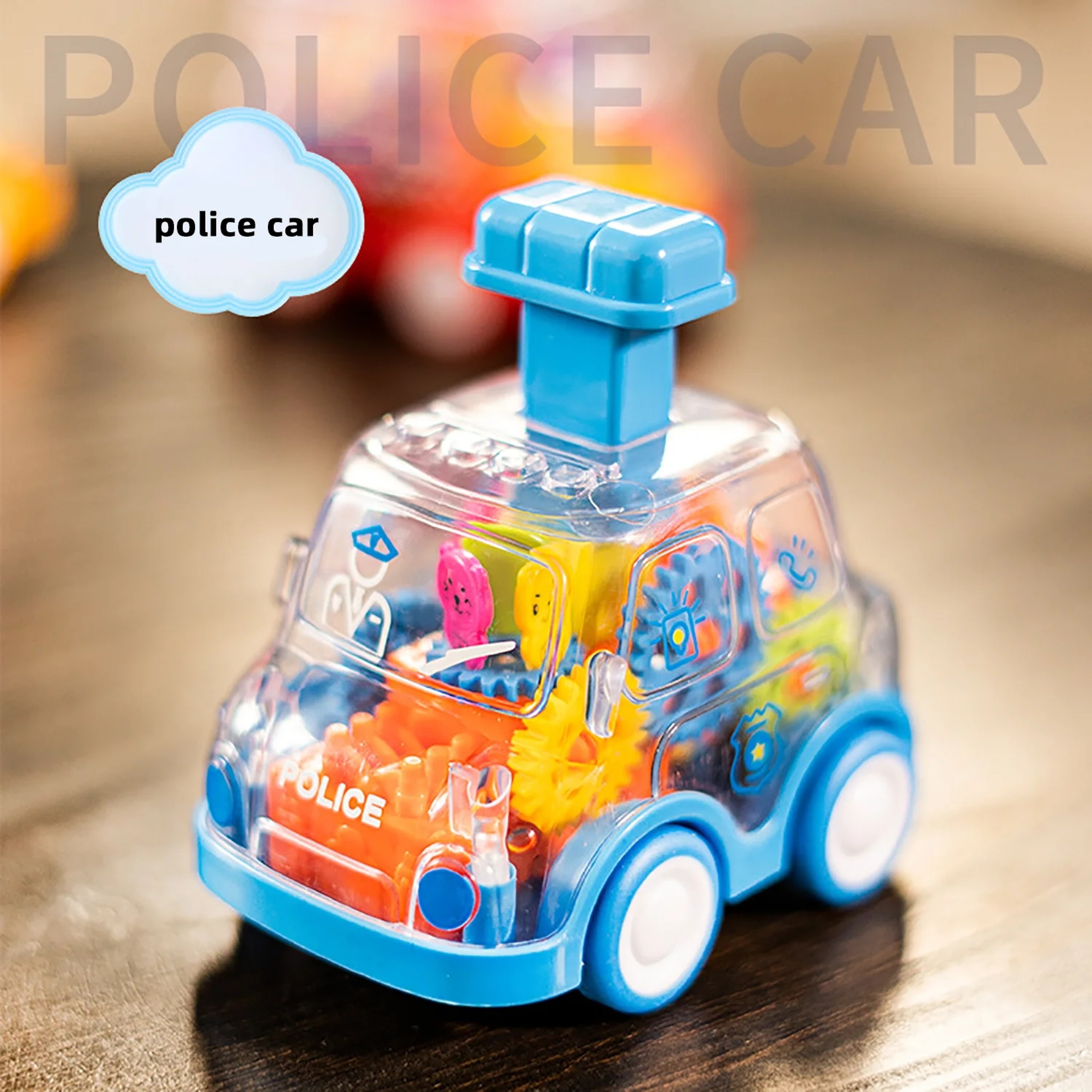 Pullback Transparent Baby Toy Cartoon Press Gear Car Inertia Rebound Car Birthday Gifts For Kids Bo 7