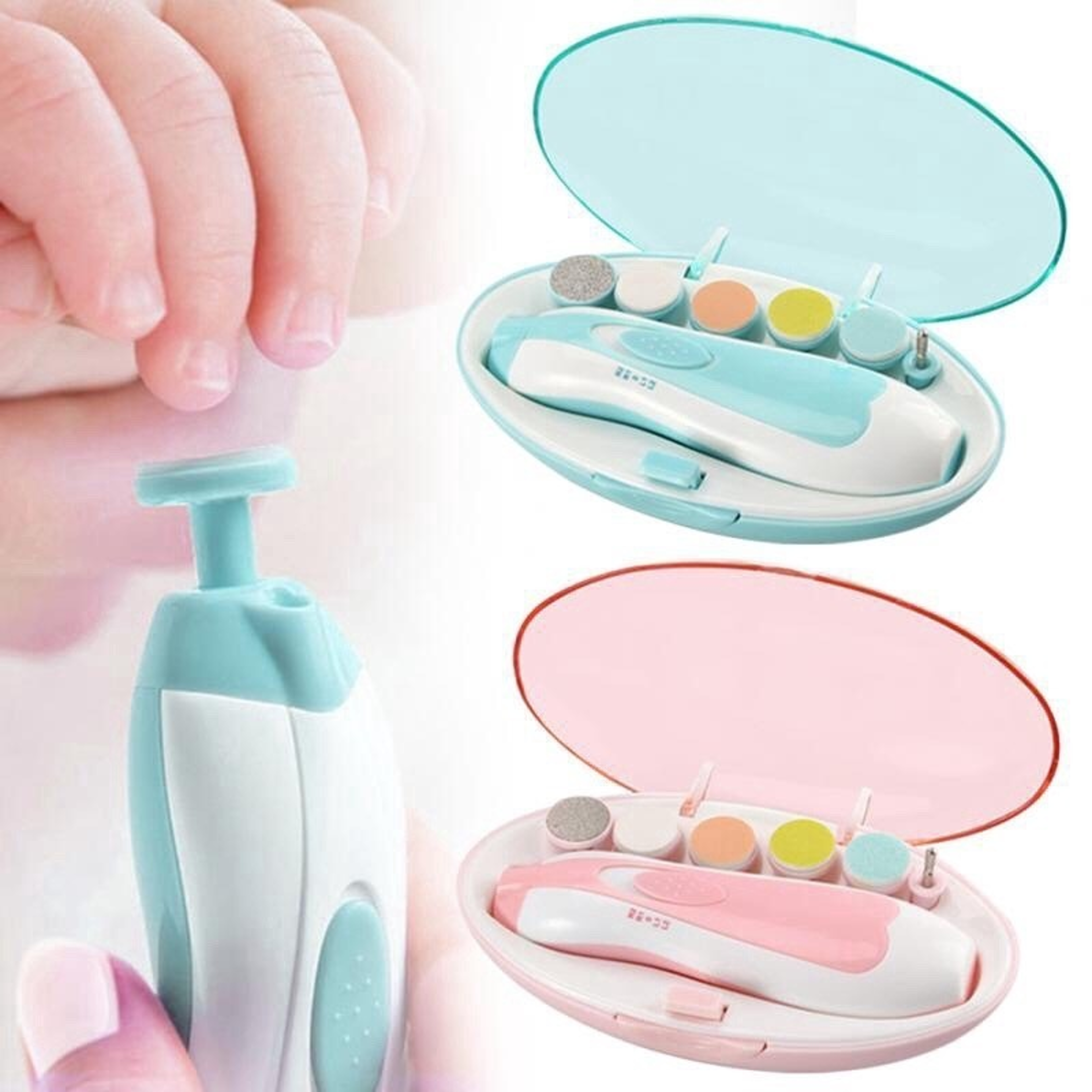 Baby Electric Nail Trimmer, Multifunctional Nail Care Cutter, Infant Manicure Set, Safe Kids Nail Clipper – view 1