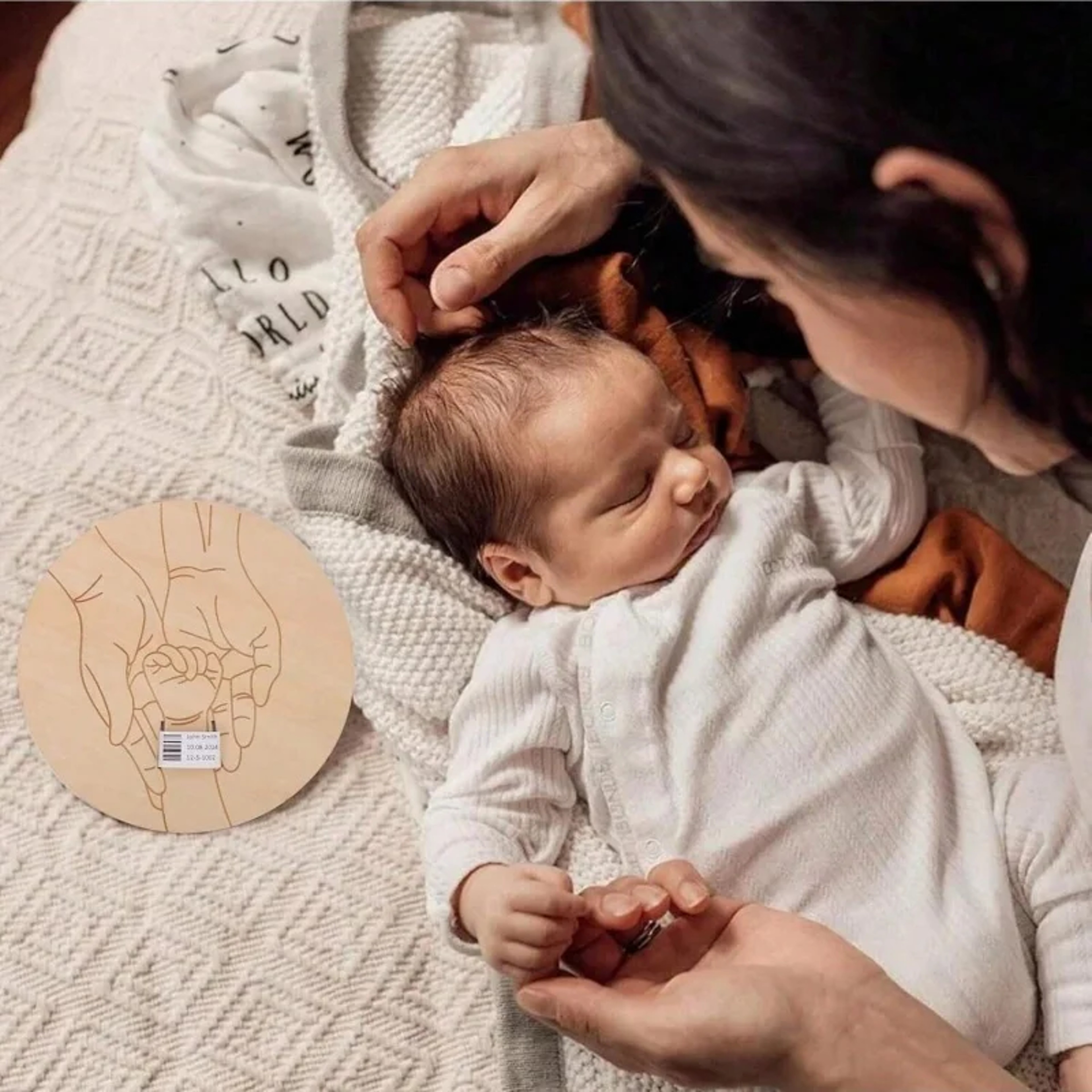 Newborn Engraved Keepsake Holder Personalized Name Baby Gift Photography Accessories For Memorial D 0