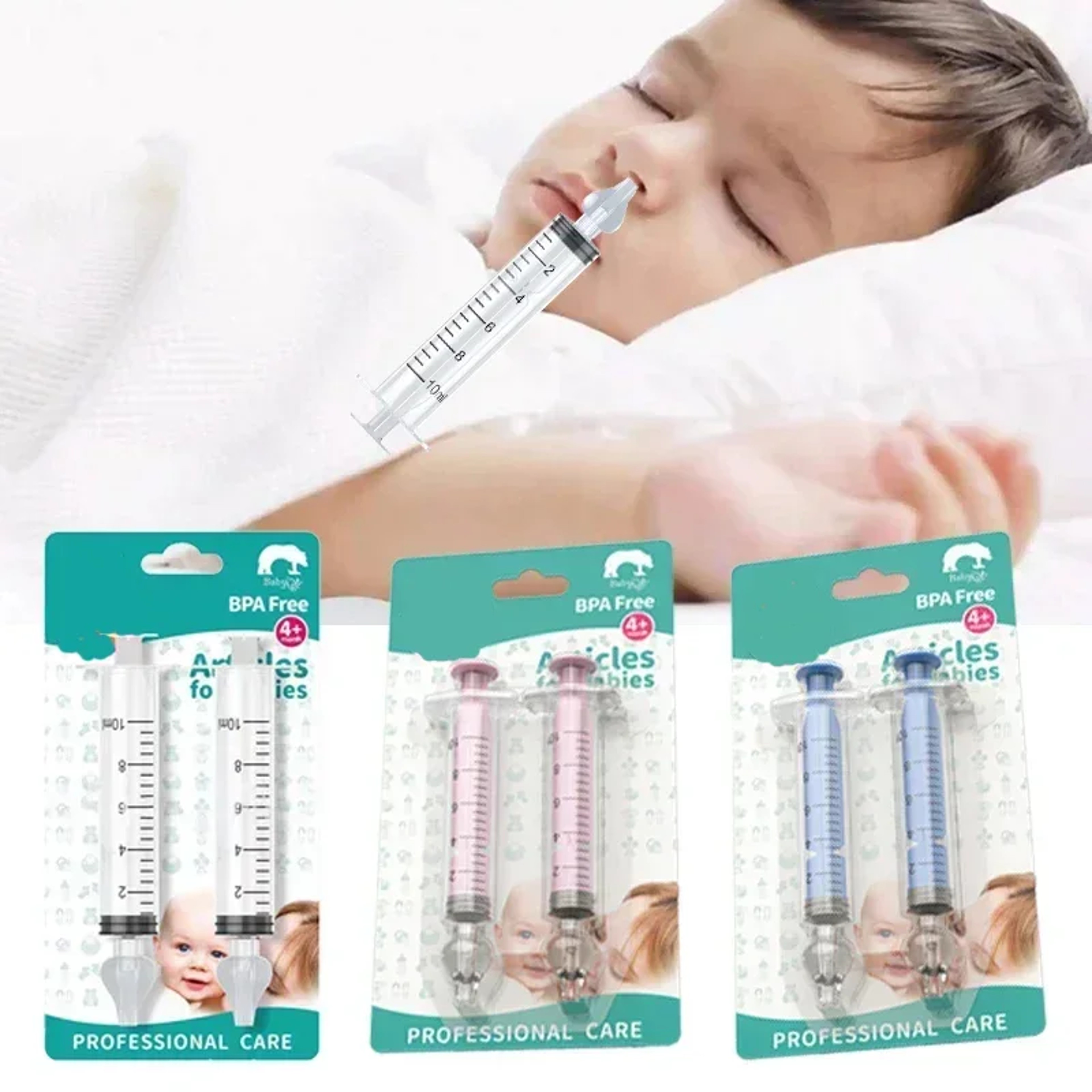 Infant Nasal Aspirator Cleaner Baby Nose Cleaner Syringe Tube Washer For Baby Care Nasal Washer Too 0