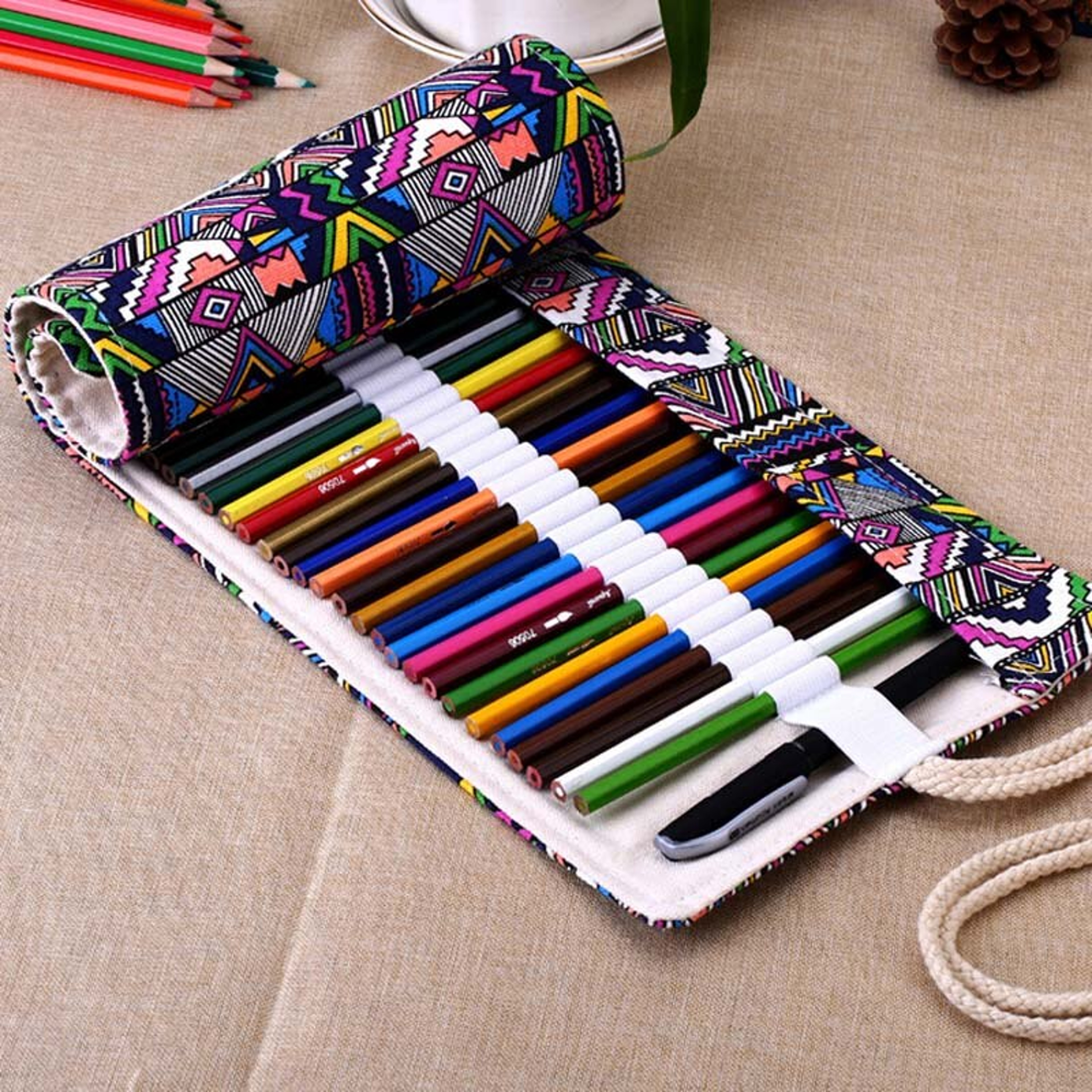 Kawaii Roll Colored Art Pencil Case School Student Supplies Cute Pencil Cases 2