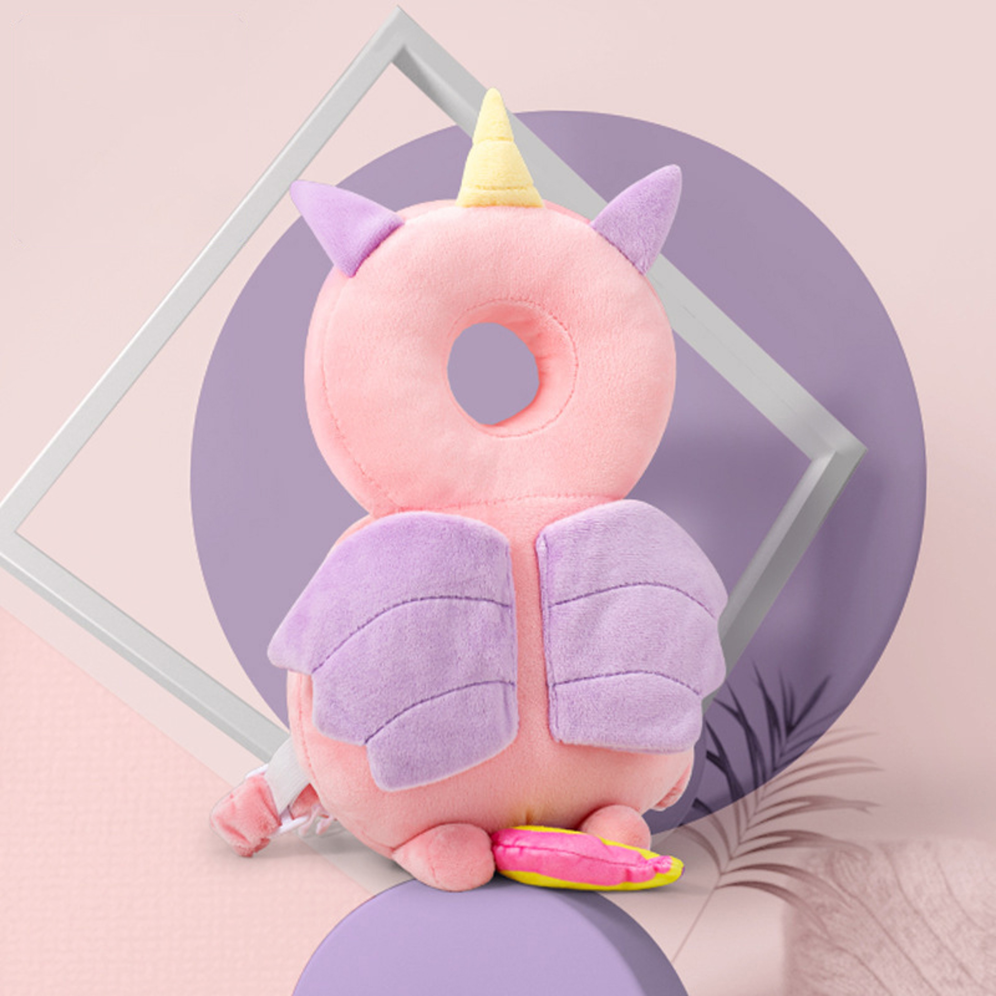 Breathable Infant Anticollision Pillow Adjustable Strap Baby Walker Head Protection Animal Plush Pa 6