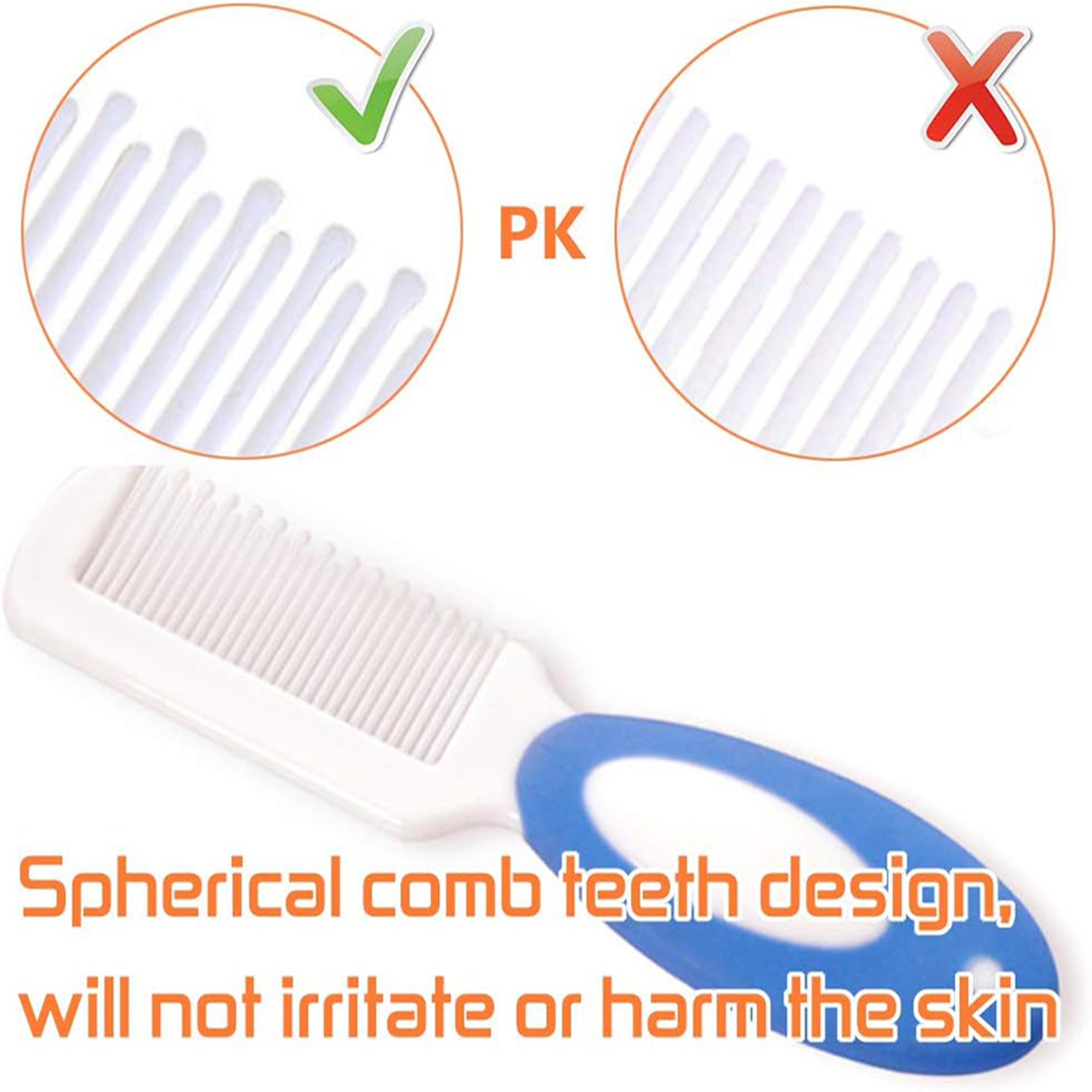 Baby Hair Brush Set Toddlers Soft Bristles Cradle Cap Brush Gift Infant Bathing Soft Comb 2