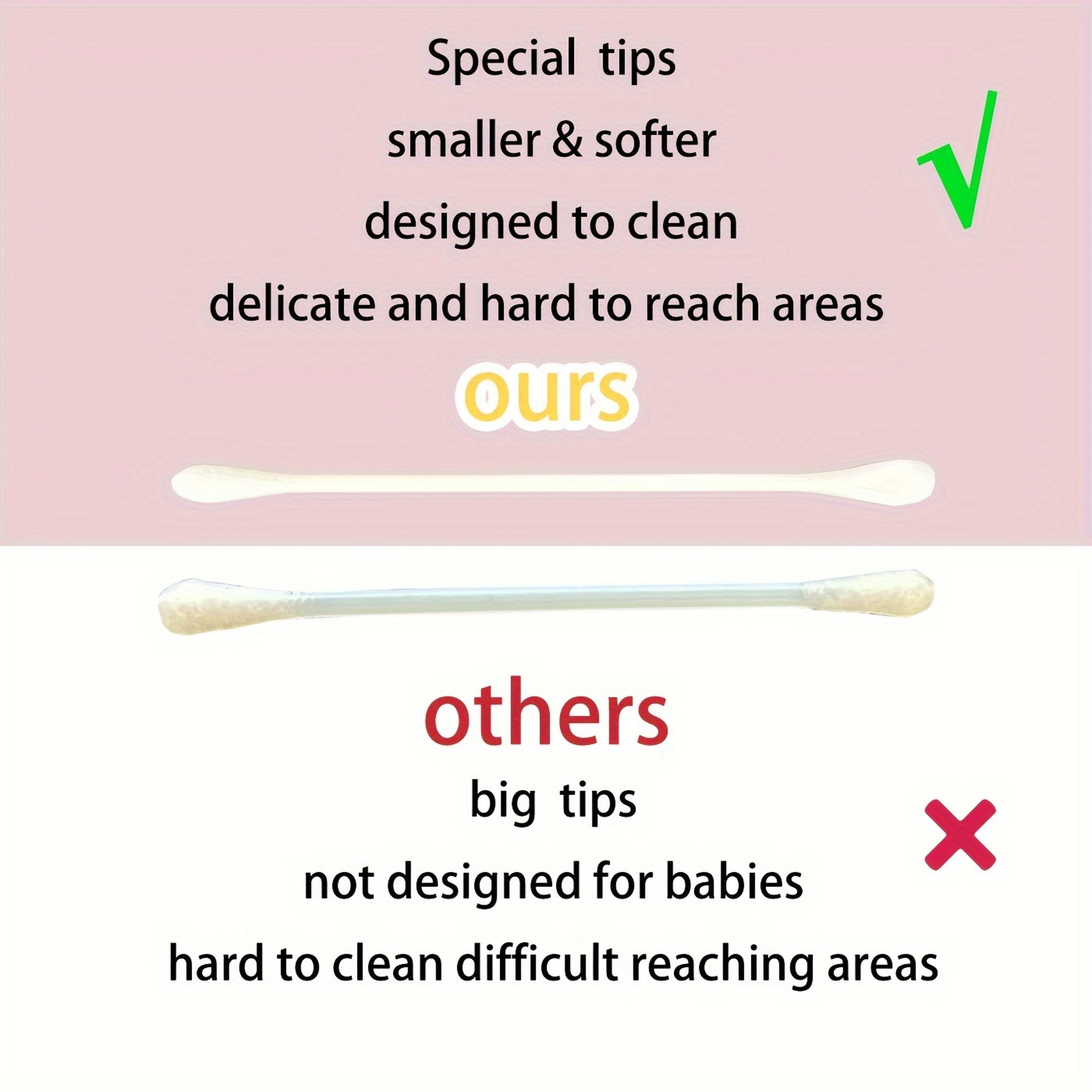 Ultrafine Baby Doubleended Swabs For Delicate Ears Safe And Soft For Newborns And Toddlers 1