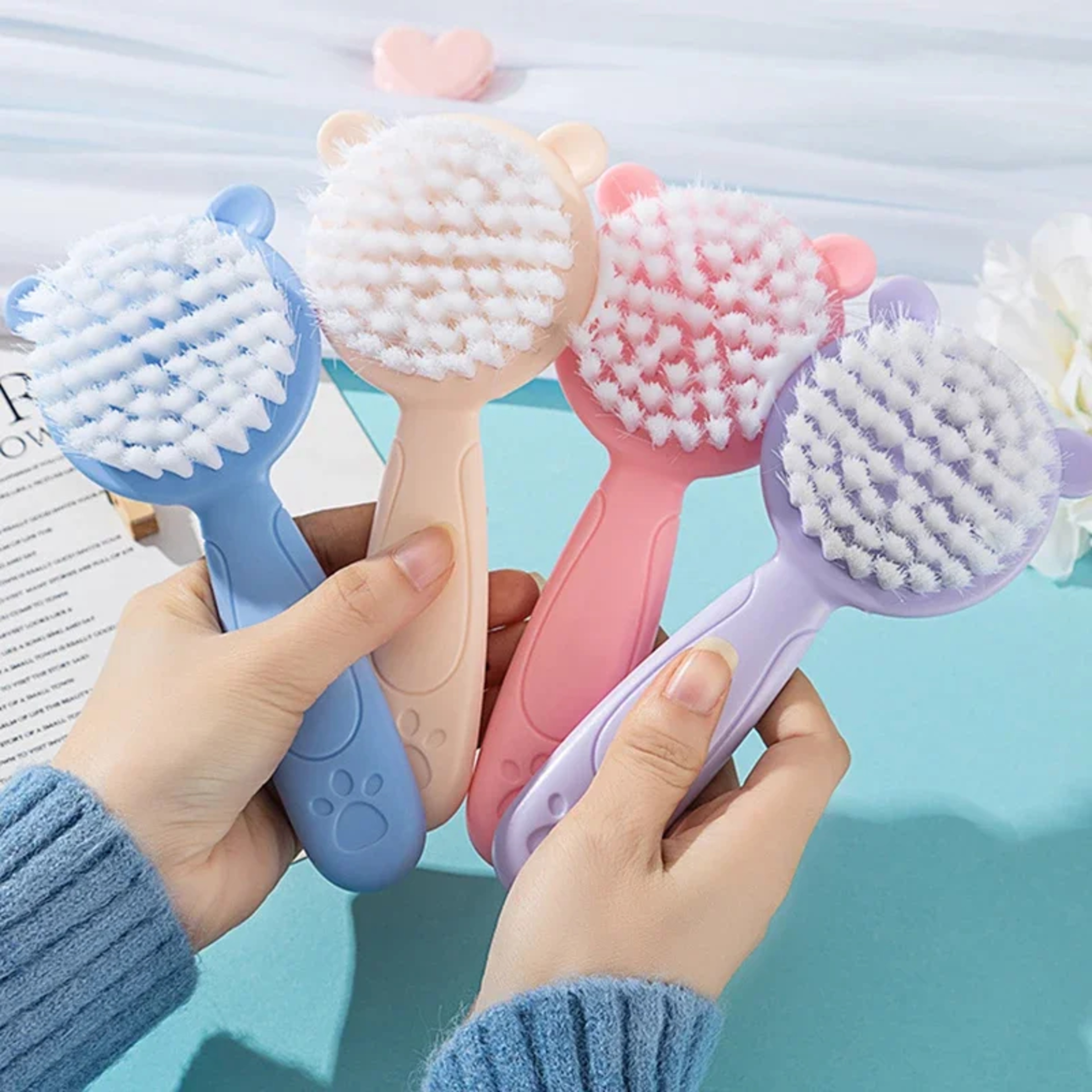 Baby Care Comb Set, Anti-scratch Infant Comb, Hairbrush for Kids, Head Massager for Newborn Boy and Girl – view 5