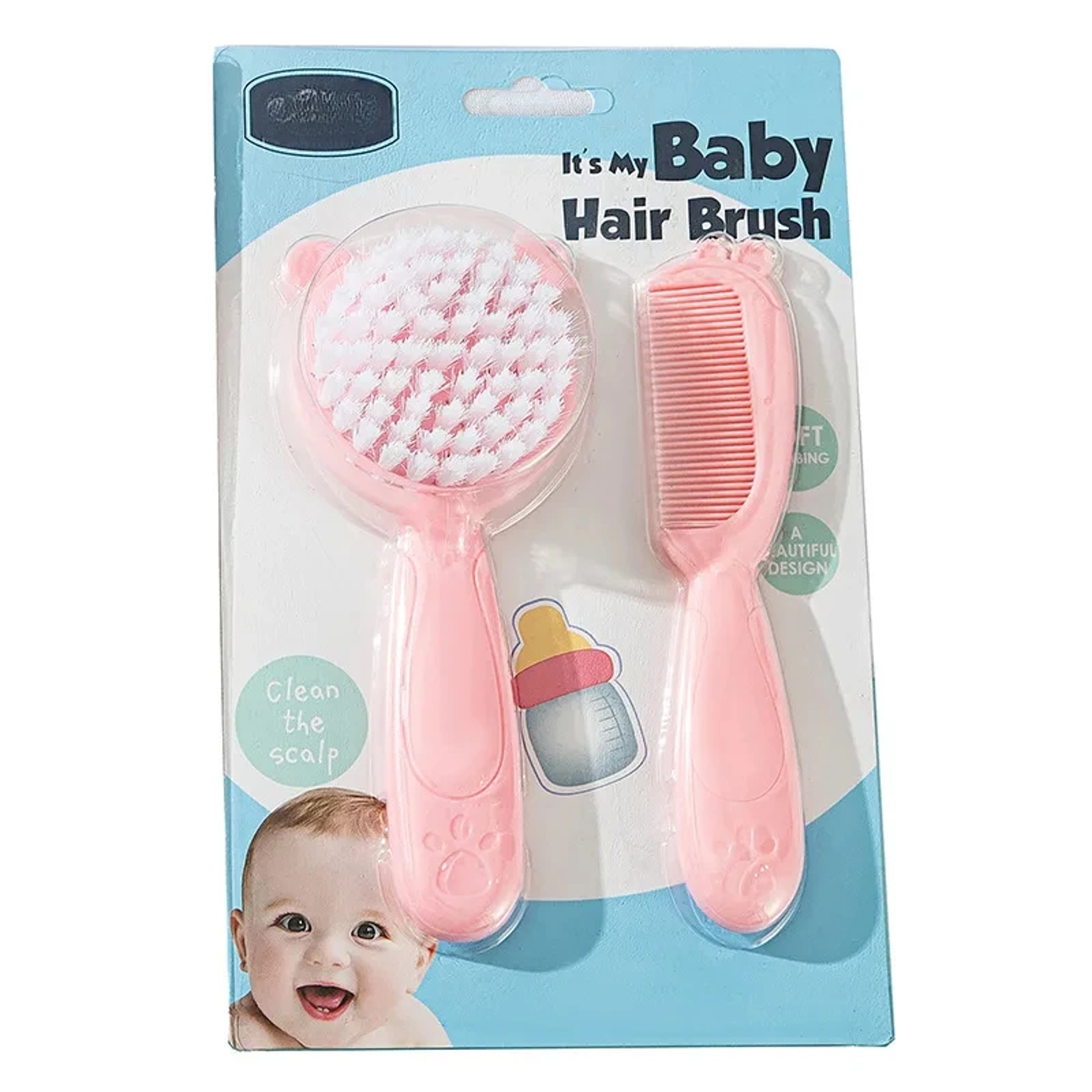 Baby Care Comb Set, Anti-scratch Infant Comb, Hairbrush for Kids, Head Massager for Newborn Boy and Girl – view 7