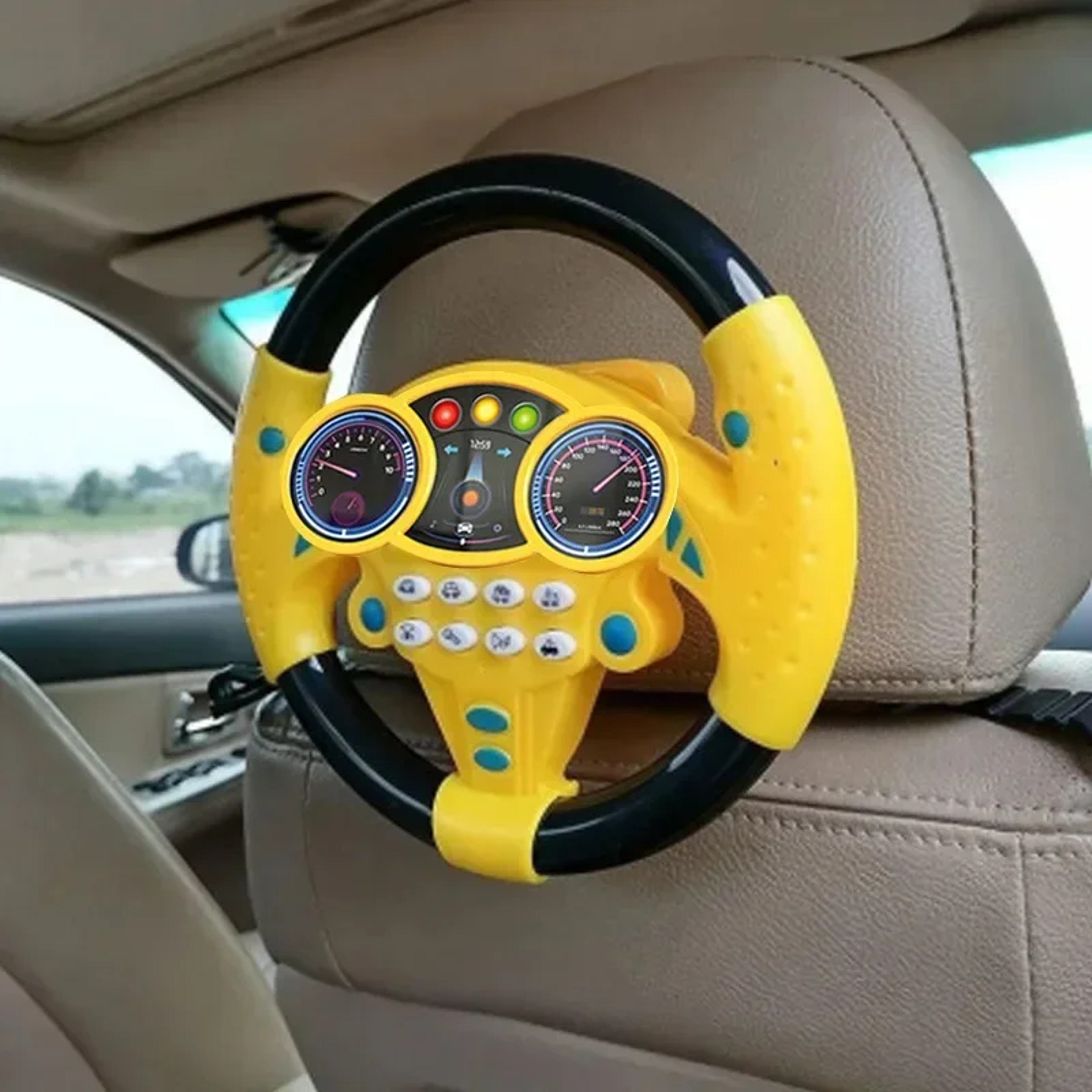 Childrens Toy Infant Shining Simulation Steering Wheel Kids Early Education Stroller Steering Wheel 0