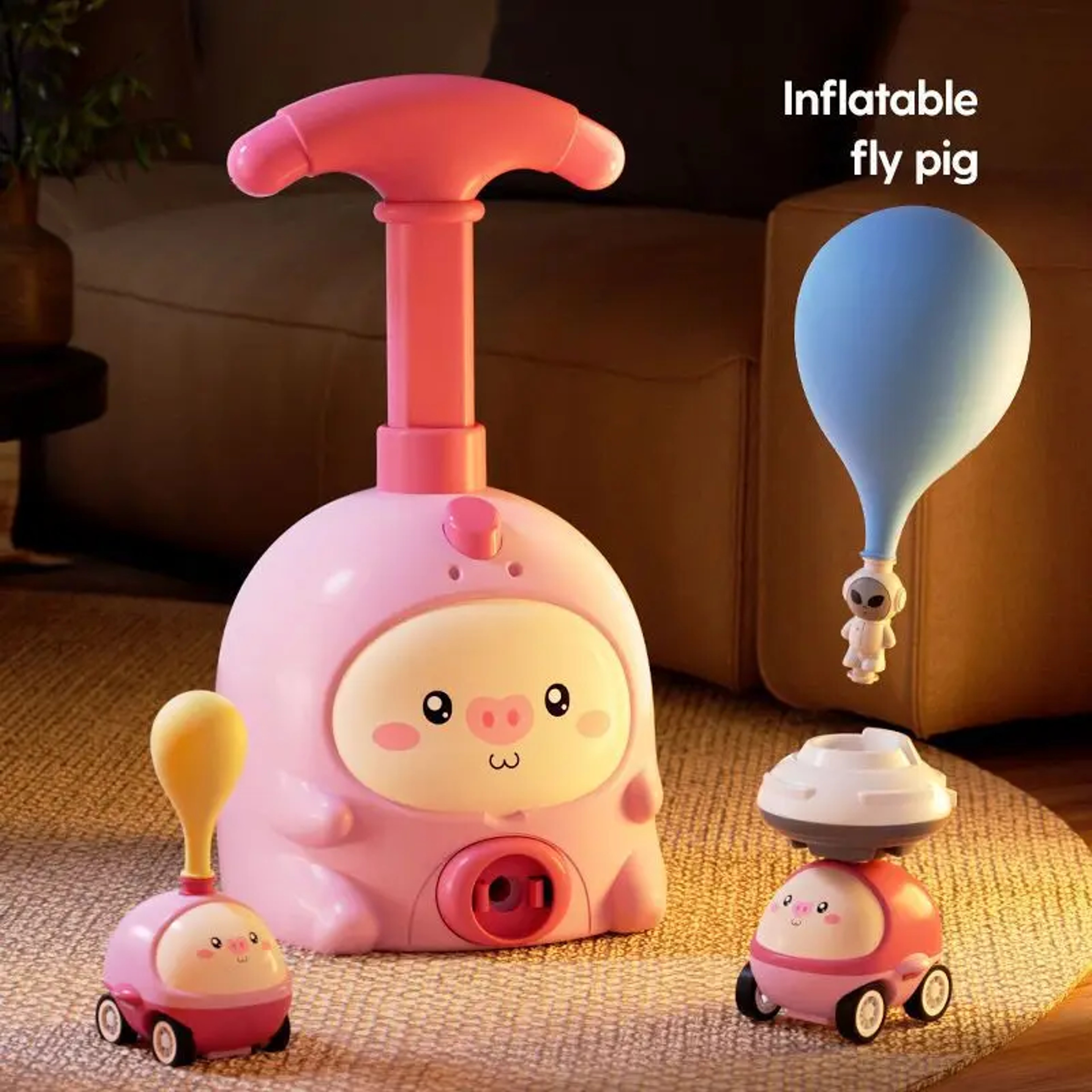 Educational Inertial Air Power Balloon Car Kids Rocket Balloon Launcher Toys 2
