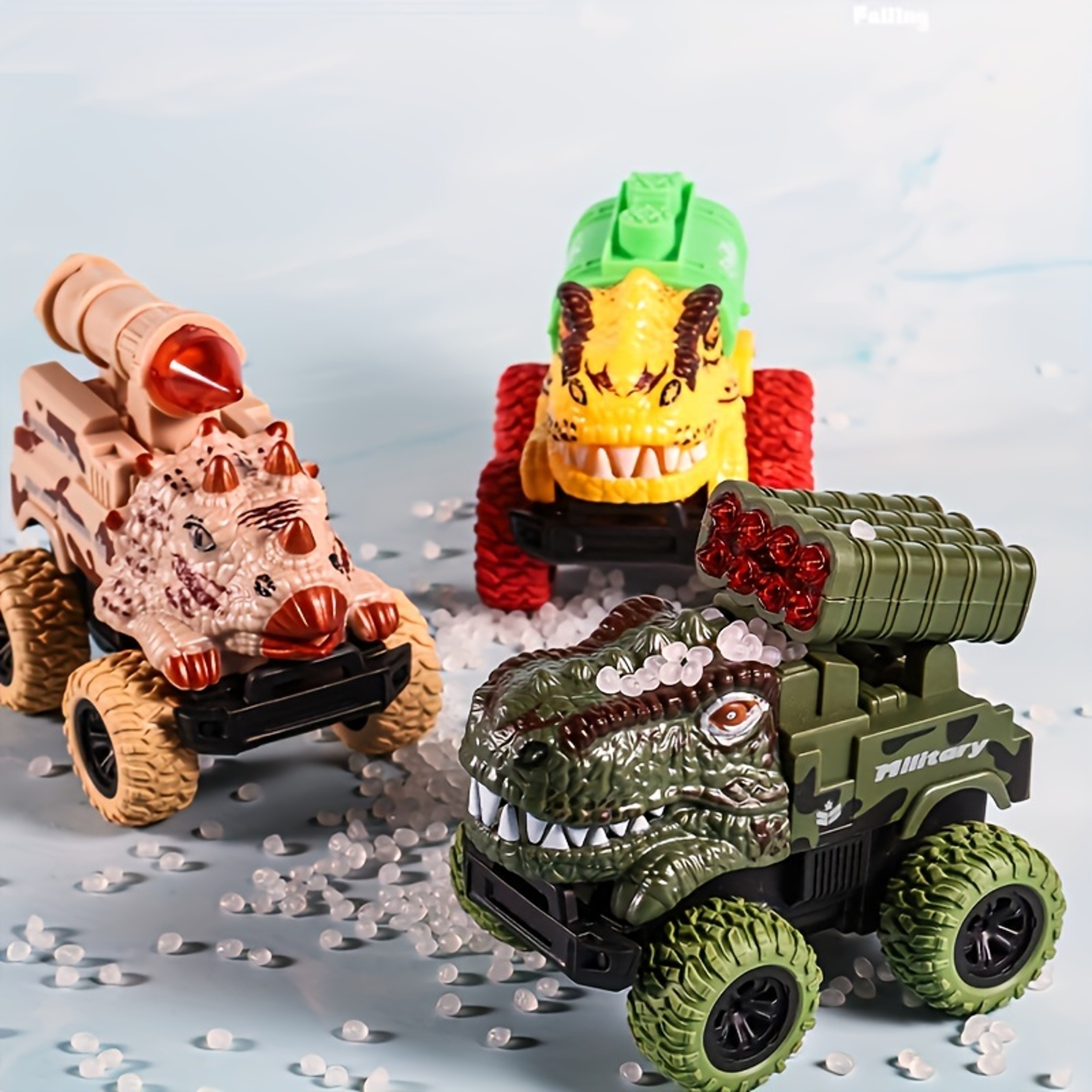 TRex Dinosaur Transport Truck Pull Back Car Toys With Dino Figures For Toddlers 0