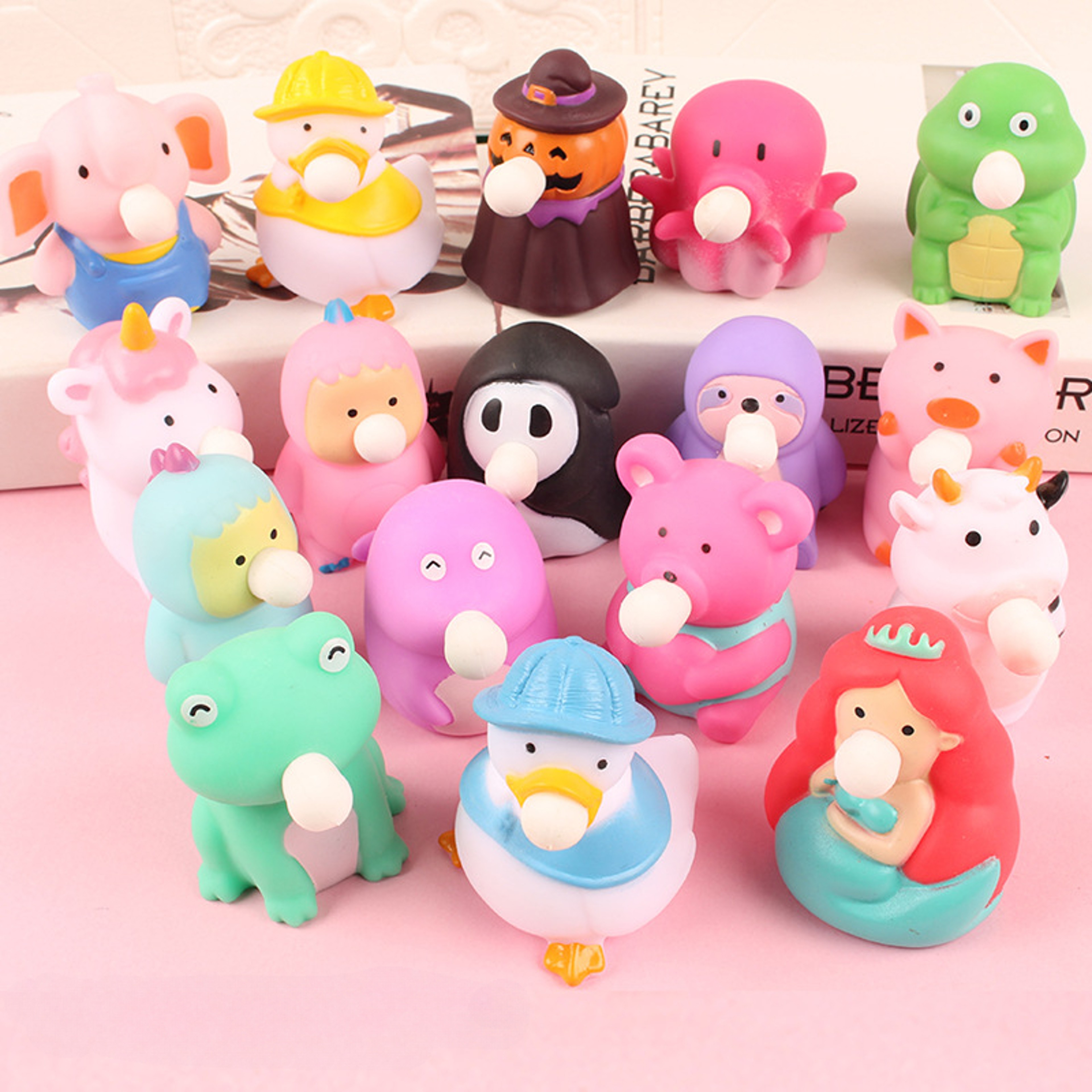 Squishy Balls Mermaid Unicorn Sloth Animals Squeeze Toy Cute Bubble Squishy Toys Stress Relief Fidg 0